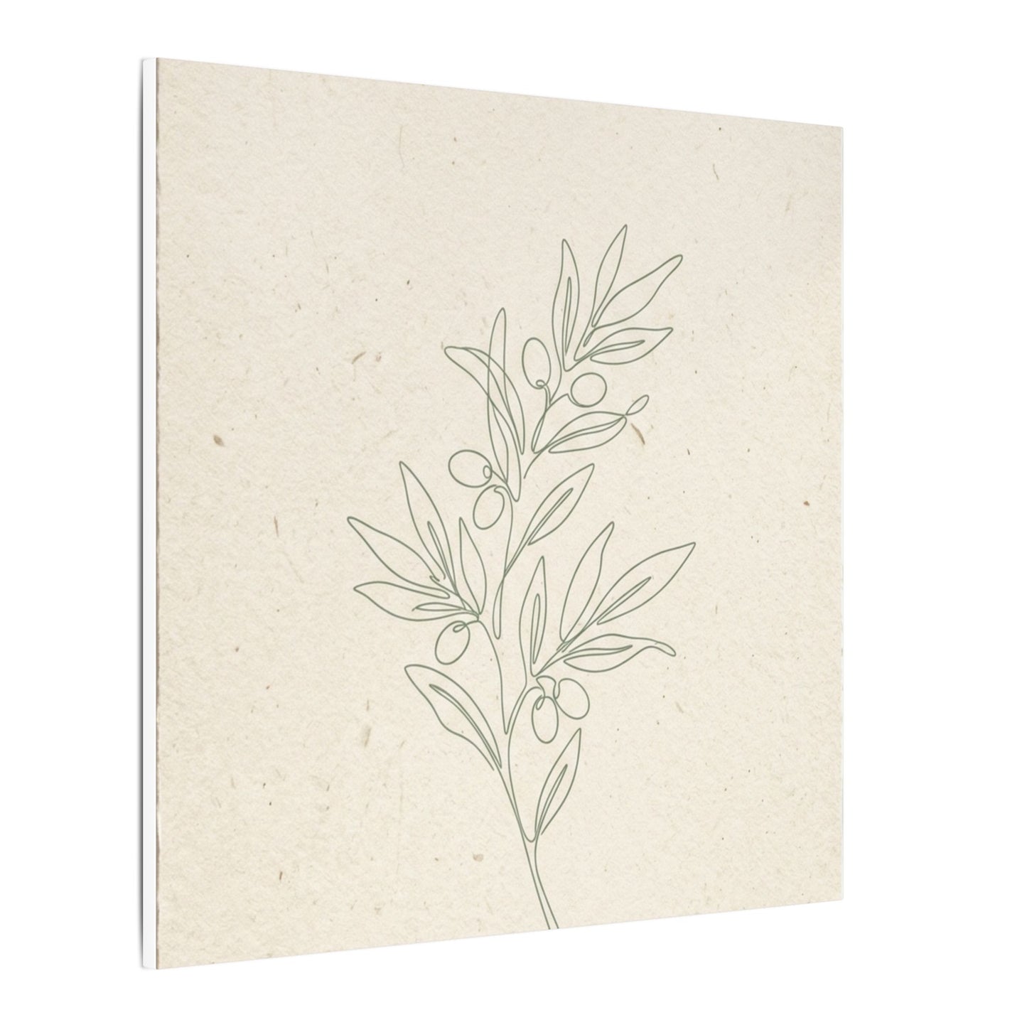 Olive Branch Minimalist Matte Canvas Wall Art
