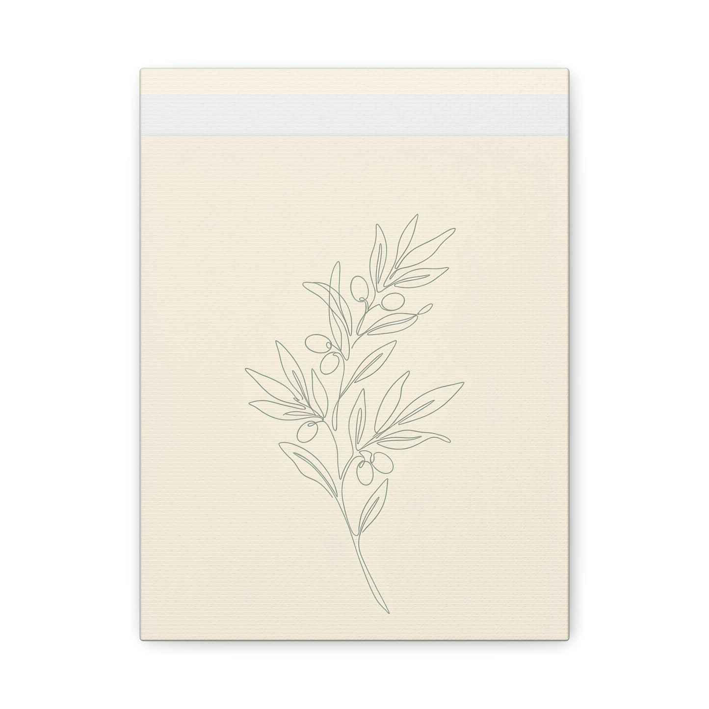 Olive Branch Minimalist Wall Art Canvas