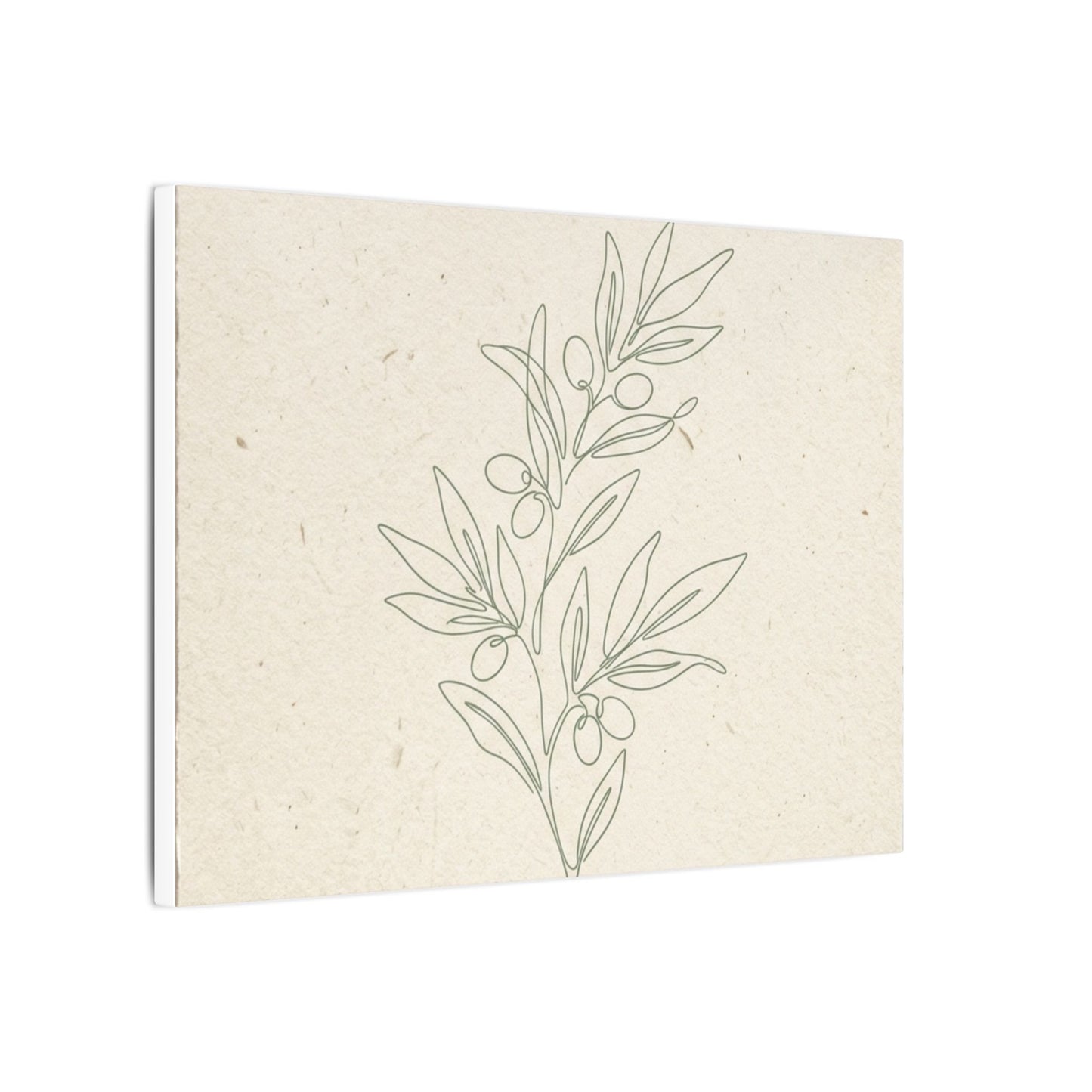 Olive Branch Minimalist Matte Canvas Wall Art
