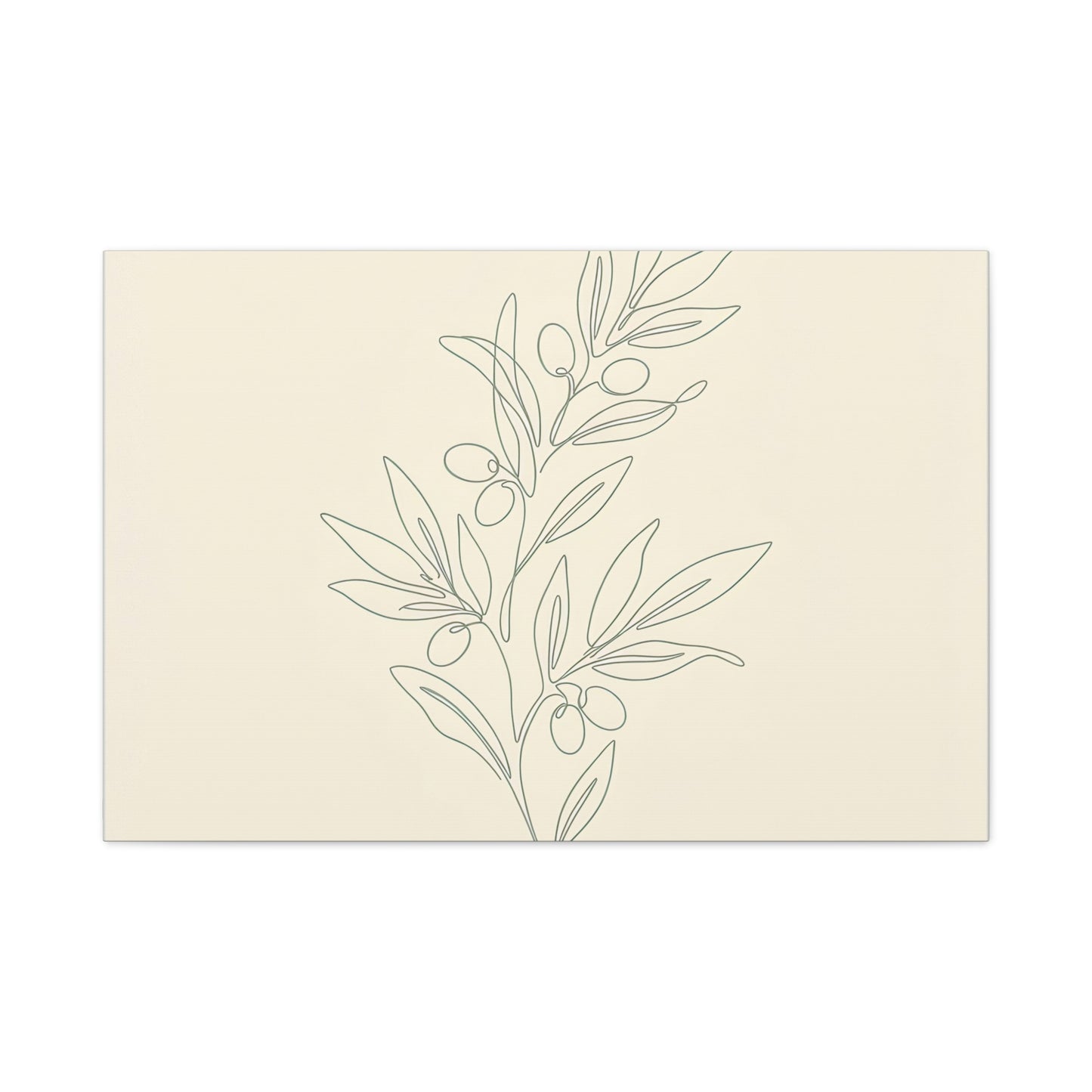 Olive Branch Minimalist Wall Art Canvas
