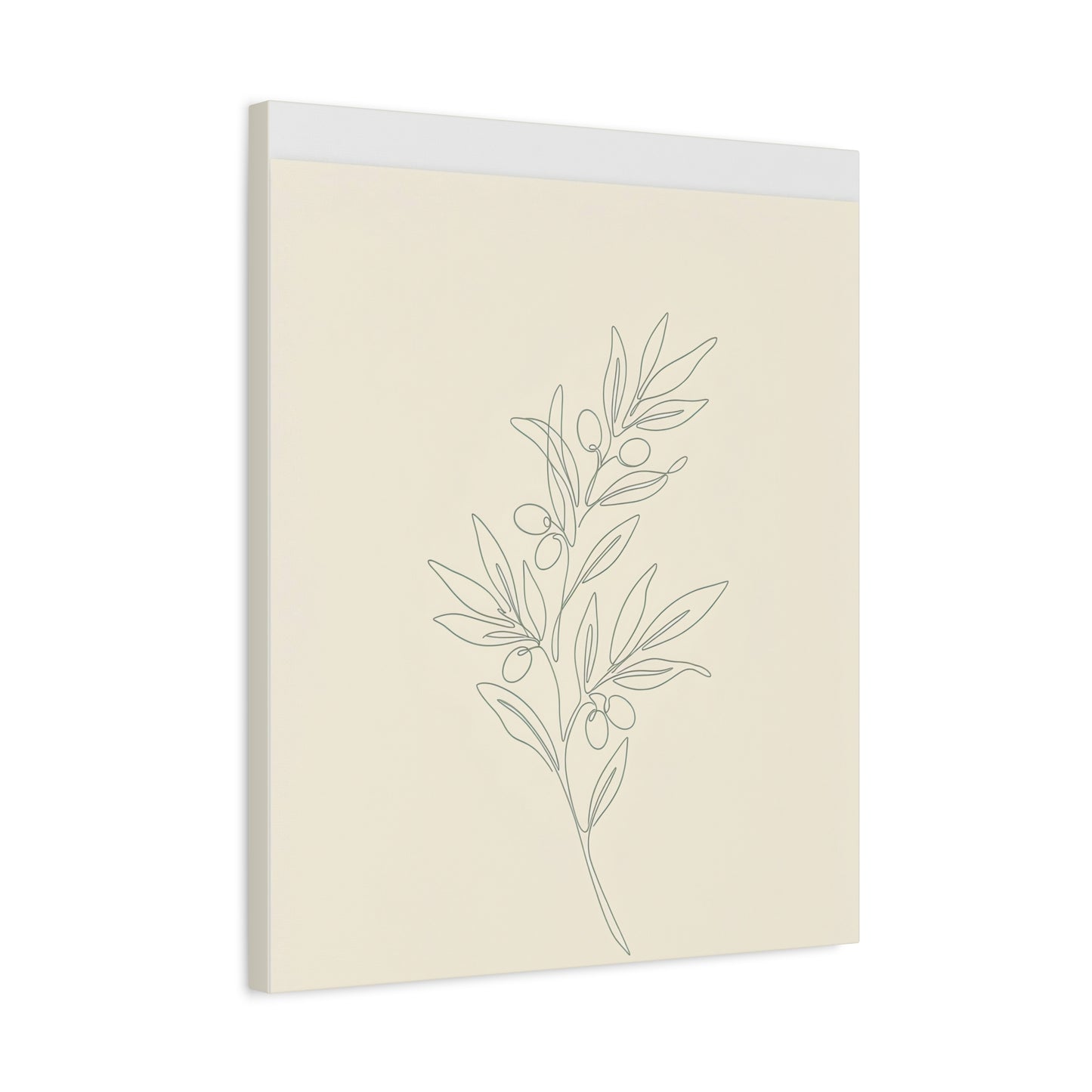 Olive Branch Minimalist Wall Art Canvas