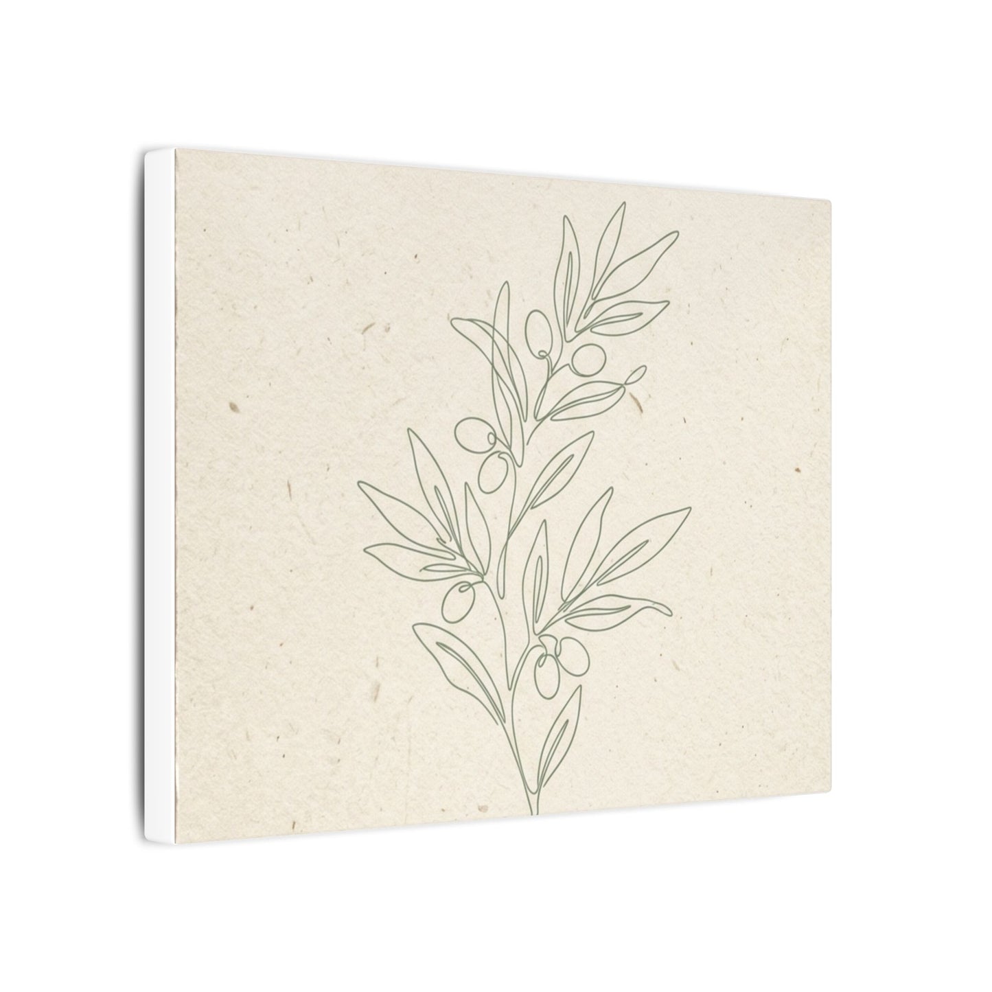 Olive Branch Minimalist Matte Canvas Wall Art