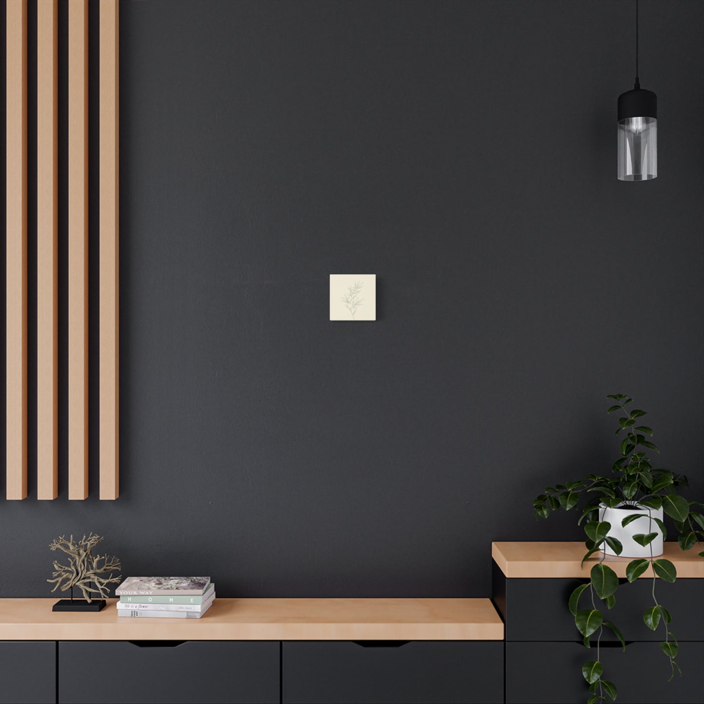 Olive Branch Minimalist Wall Art Canvas