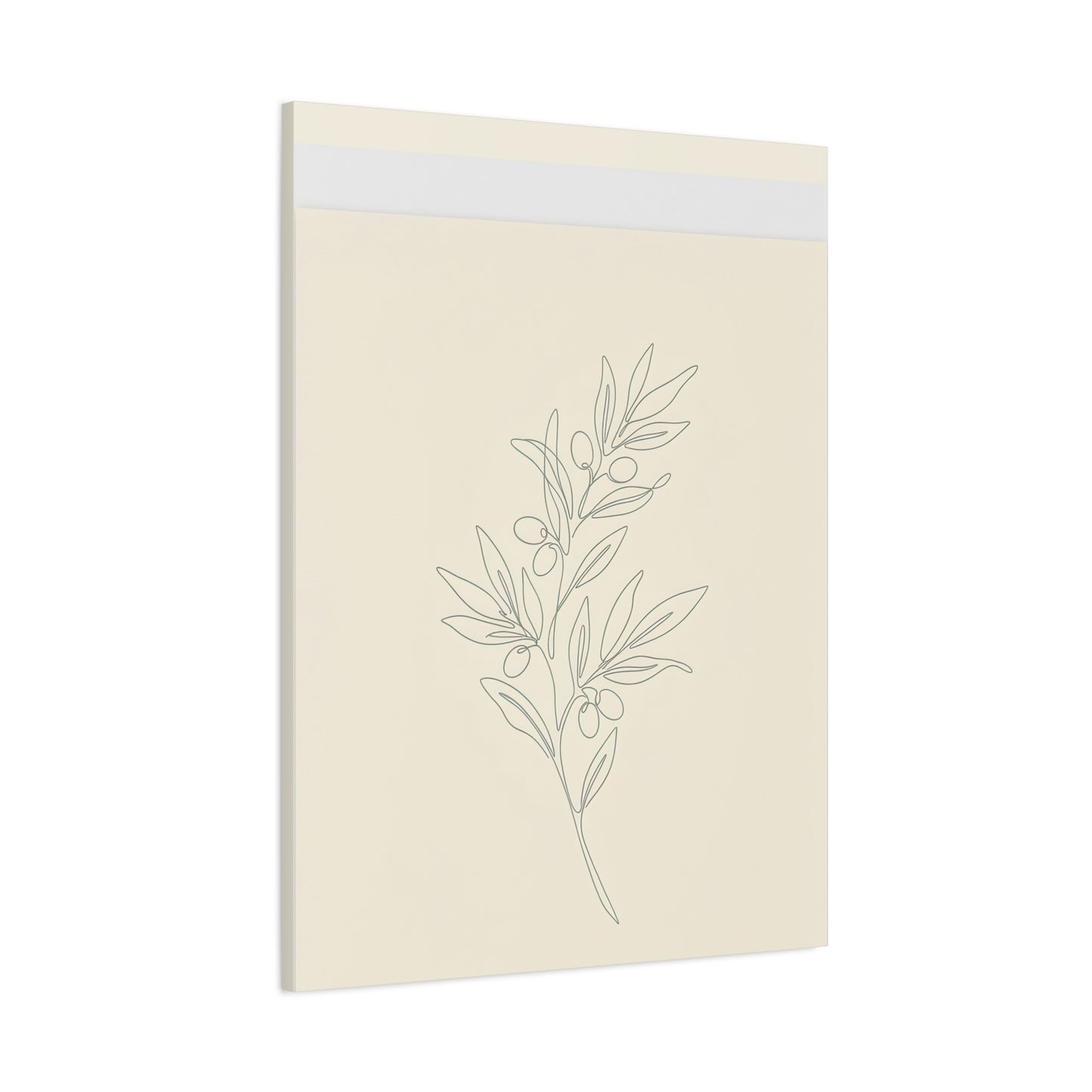 Olive Branch Minimalist Wall Art Canvas