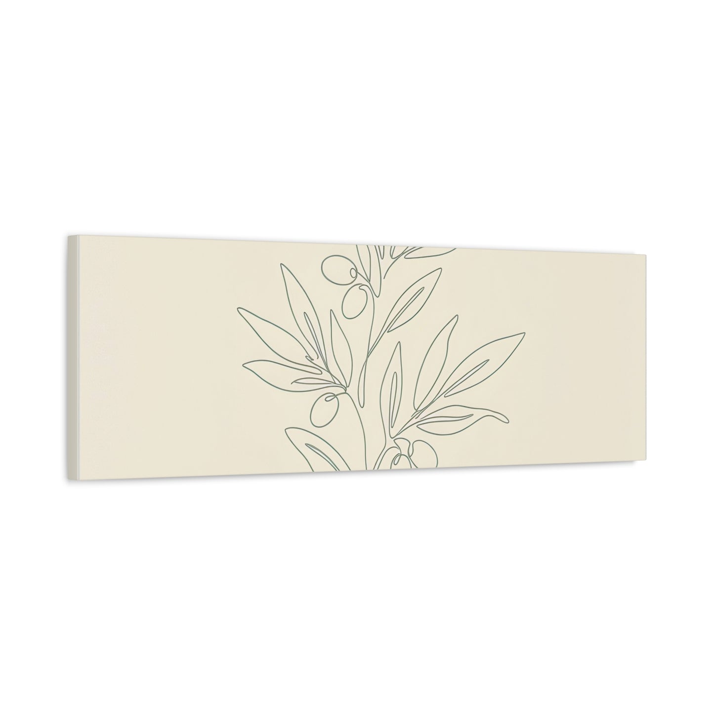 Olive Branch Minimalist Wall Art Canvas