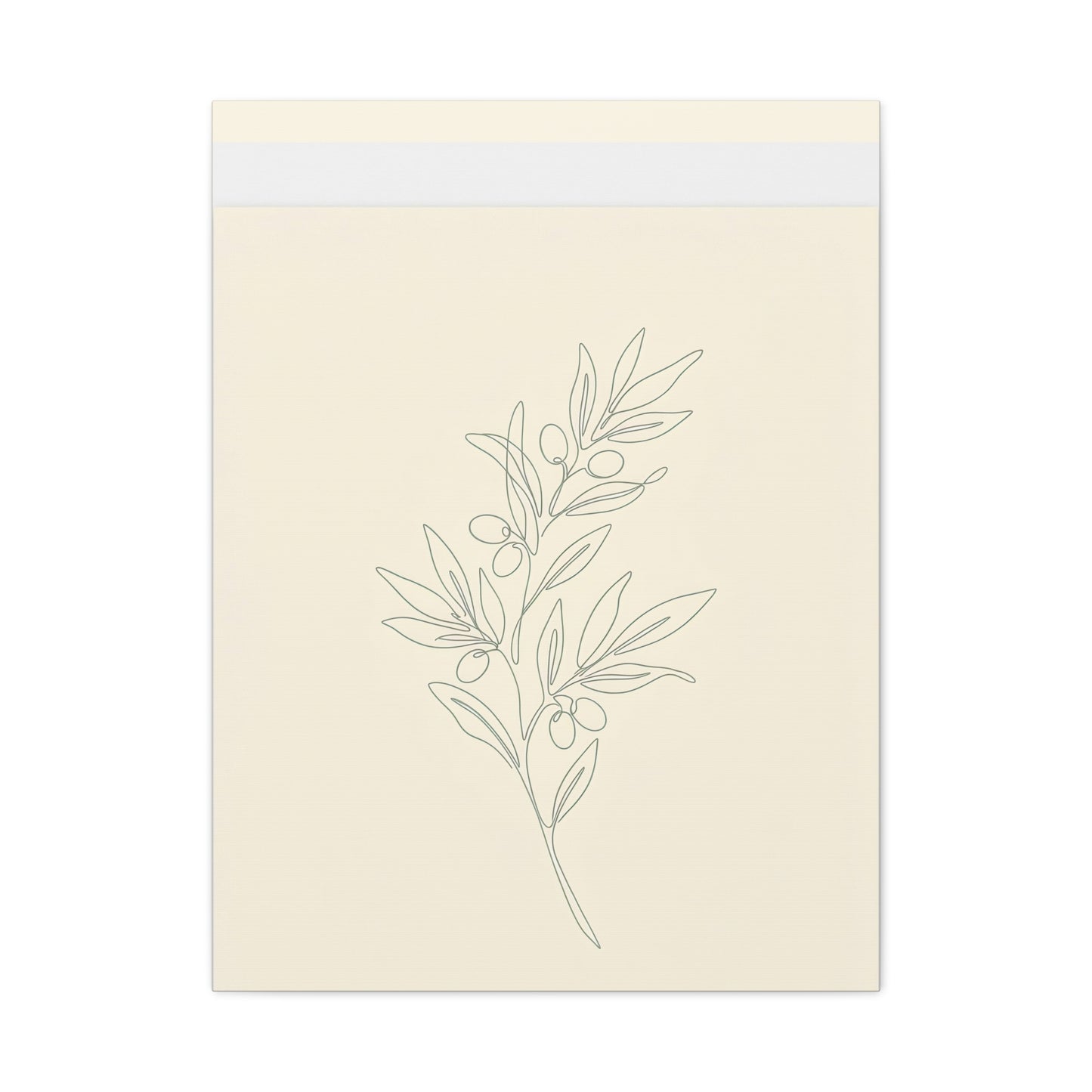 Olive Branch Minimalist Wall Art Canvas