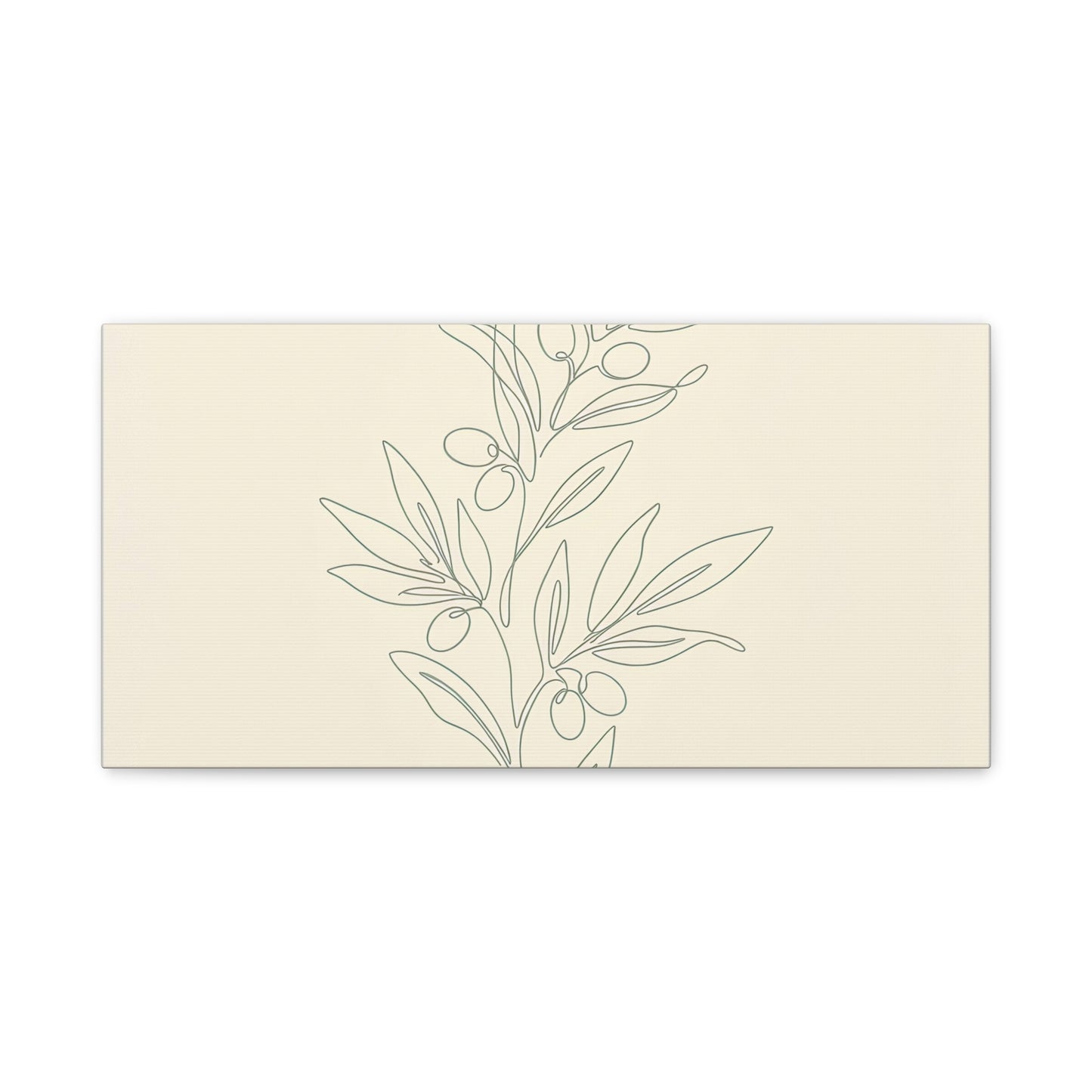 Olive Branch Minimalist Wall Art Canvas