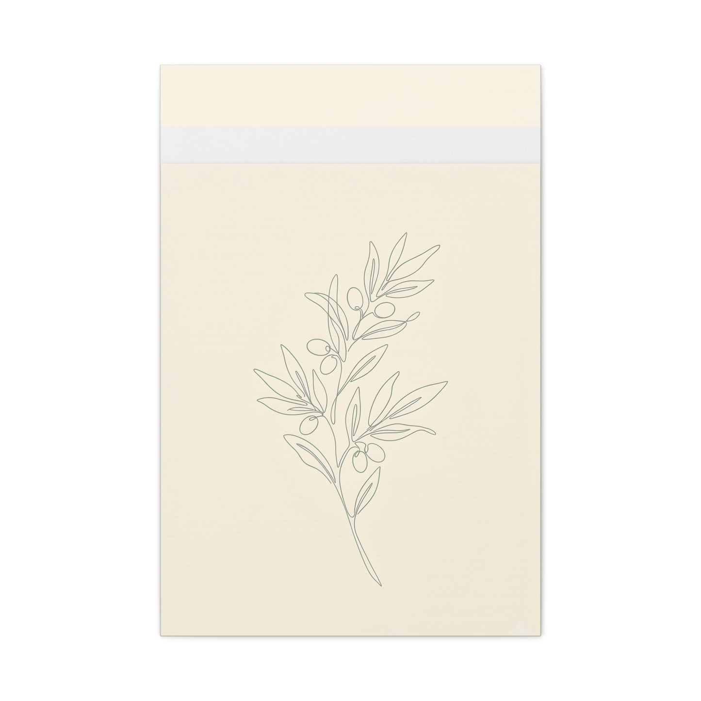 Olive Branch Minimalist Wall Art Canvas