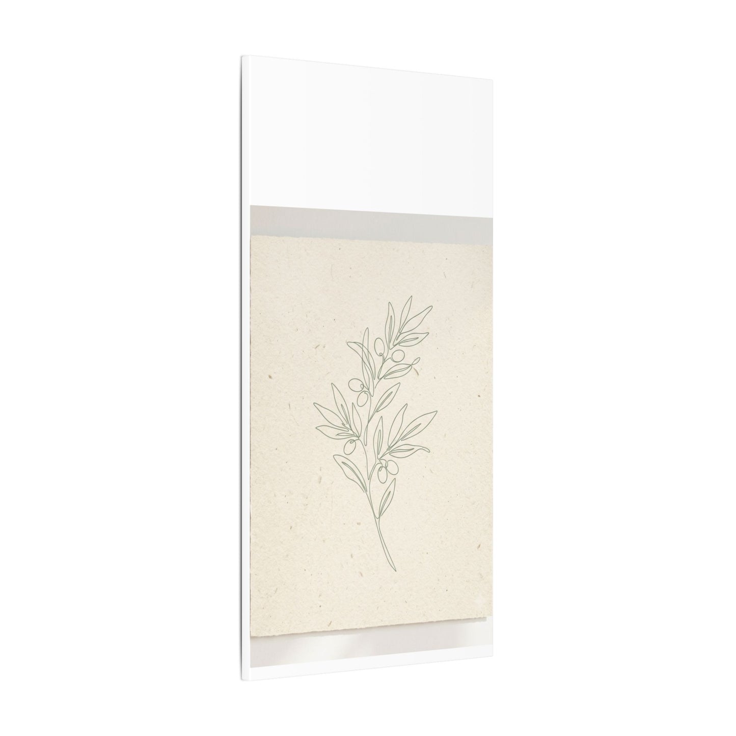 Olive Branch Minimalist Matte Canvas Wall Art