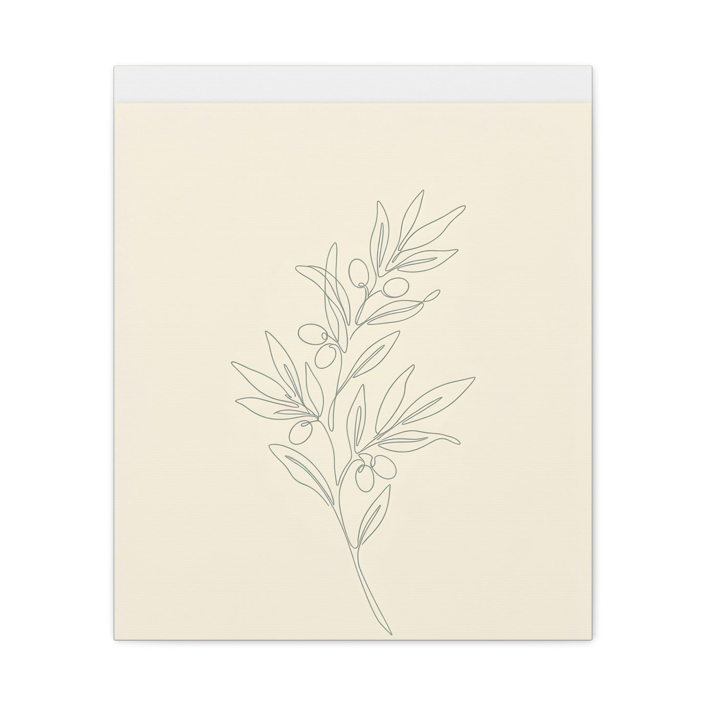 Olive Branch Minimalist Wall Art Canvas