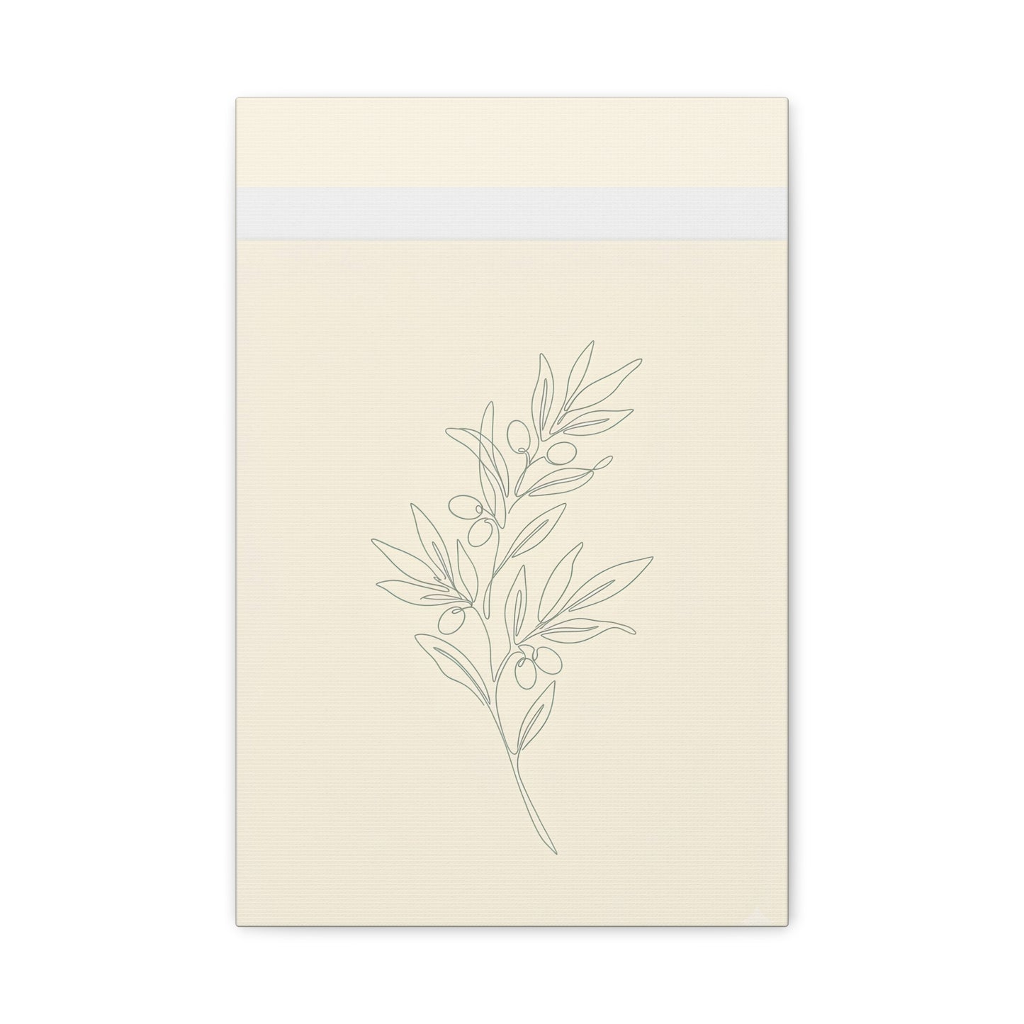 Olive Branch Minimalist Wall Art Canvas