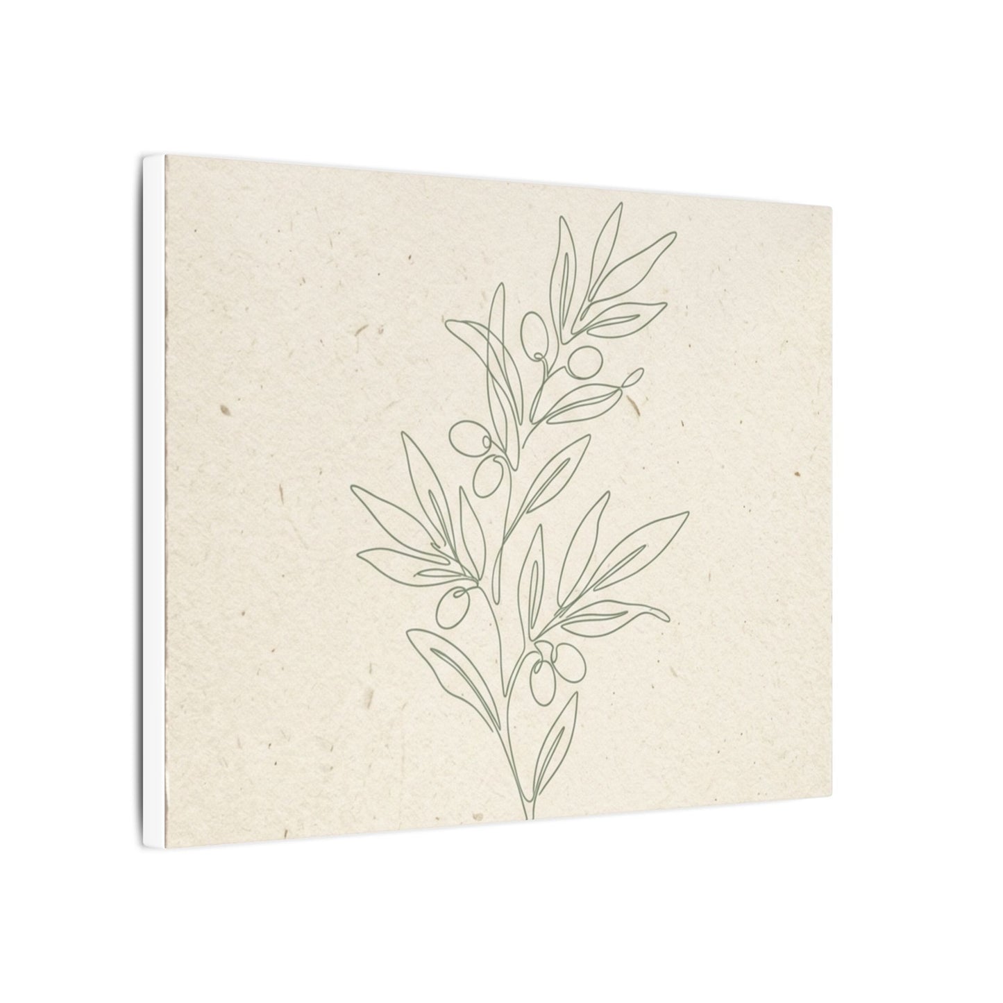 Olive Branch Minimalist Matte Canvas Wall Art
