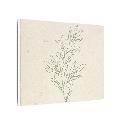 Olive Branch Minimalist Matte Canvas Wall Art