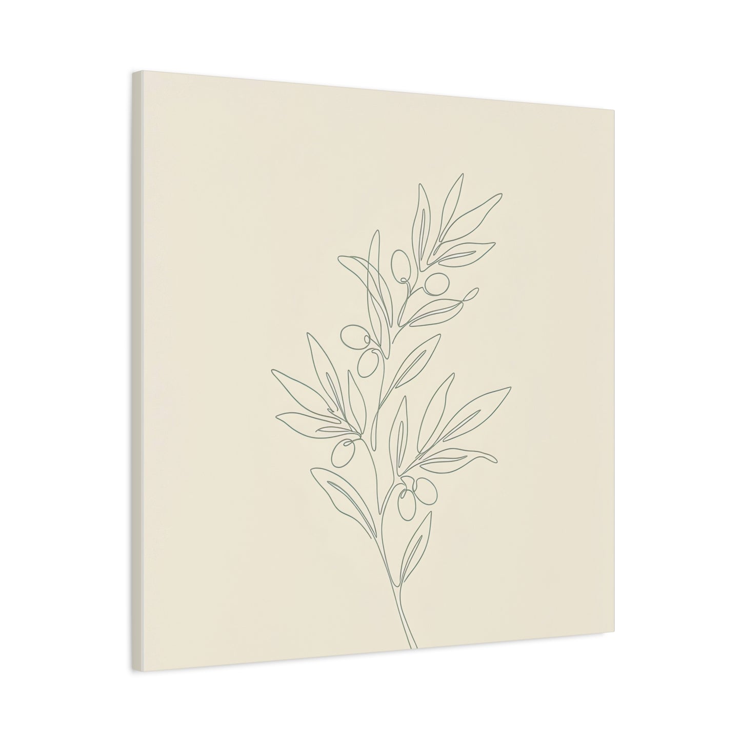 Olive Branch Minimalist Wall Art Canvas