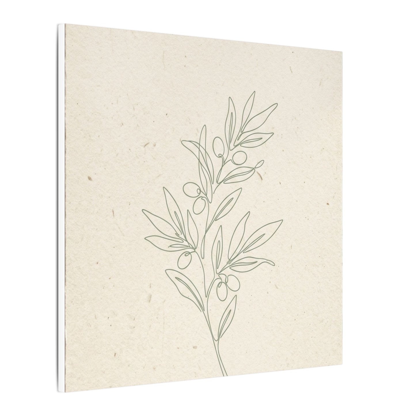 Olive Branch Minimalist Matte Canvas Wall Art