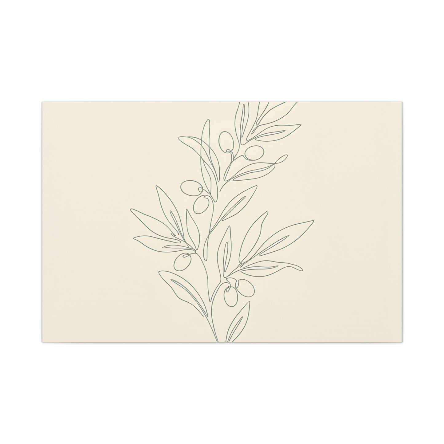 Olive Branch Minimalist Wall Art Canvas