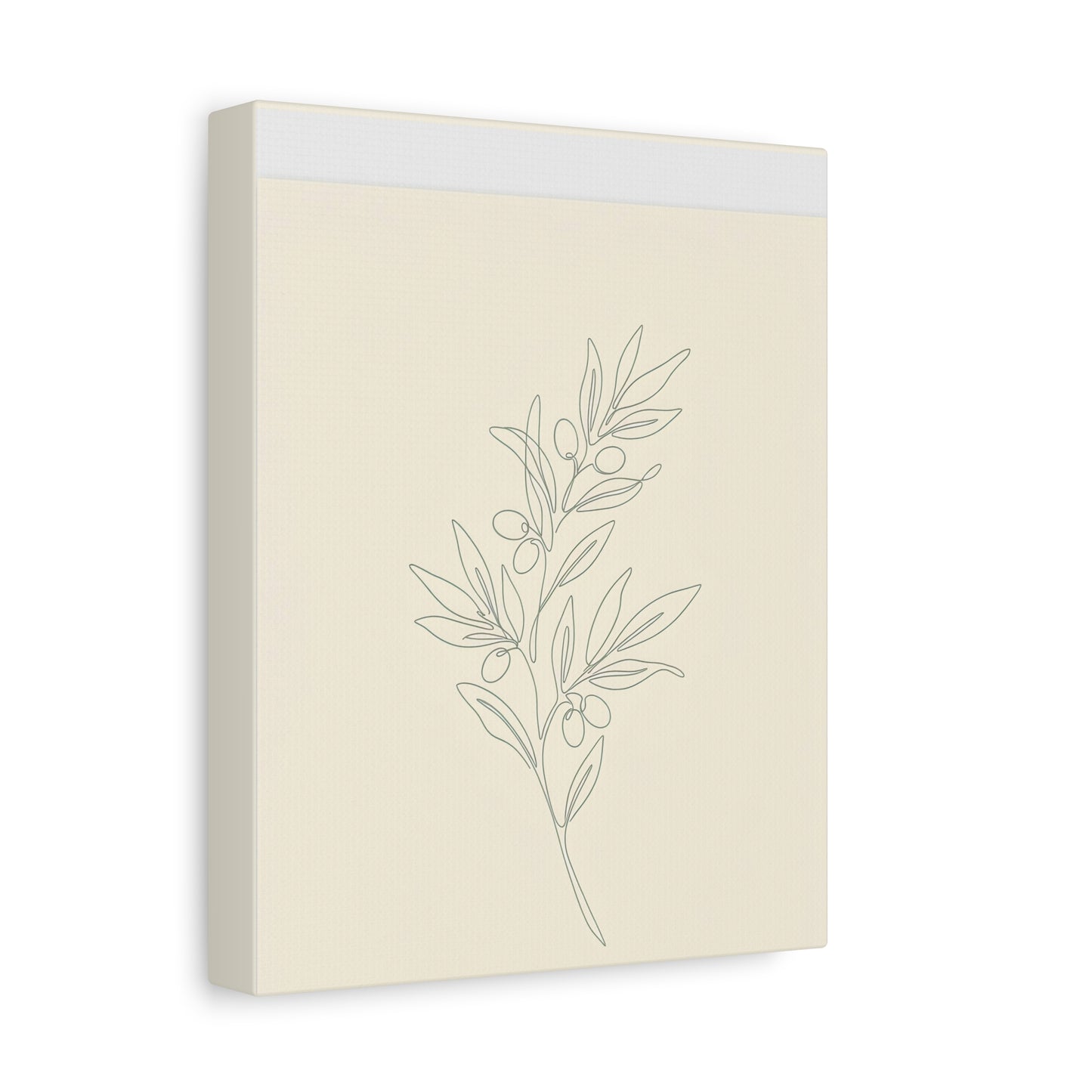 Olive Branch Minimalist Wall Art Canvas