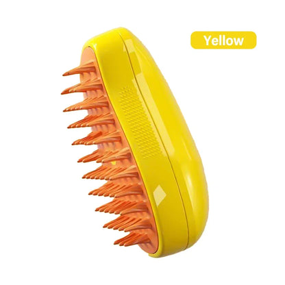 Steam Grooming Brush for Cats — Soft Coat, Happy Cat