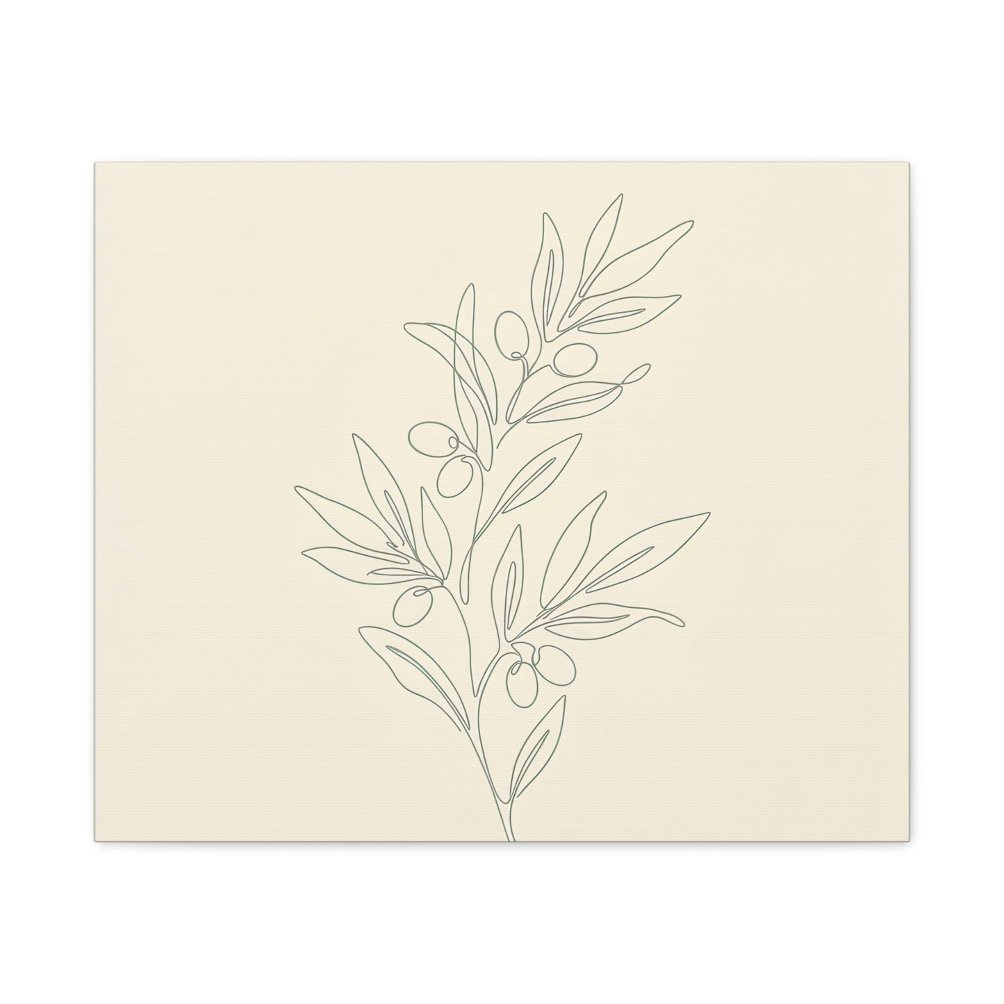Olive Branch Minimalist Wall Art Canvas