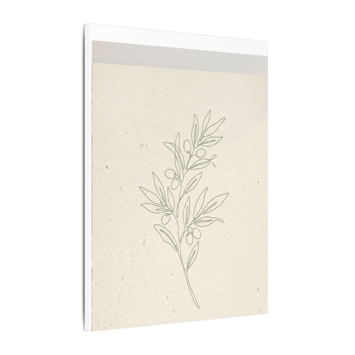 Olive Branch Minimalist Matte Canvas Wall Art