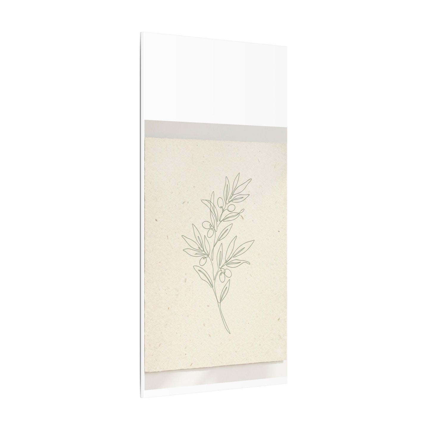 Olive Branch Minimalist Matte Canvas Wall Art