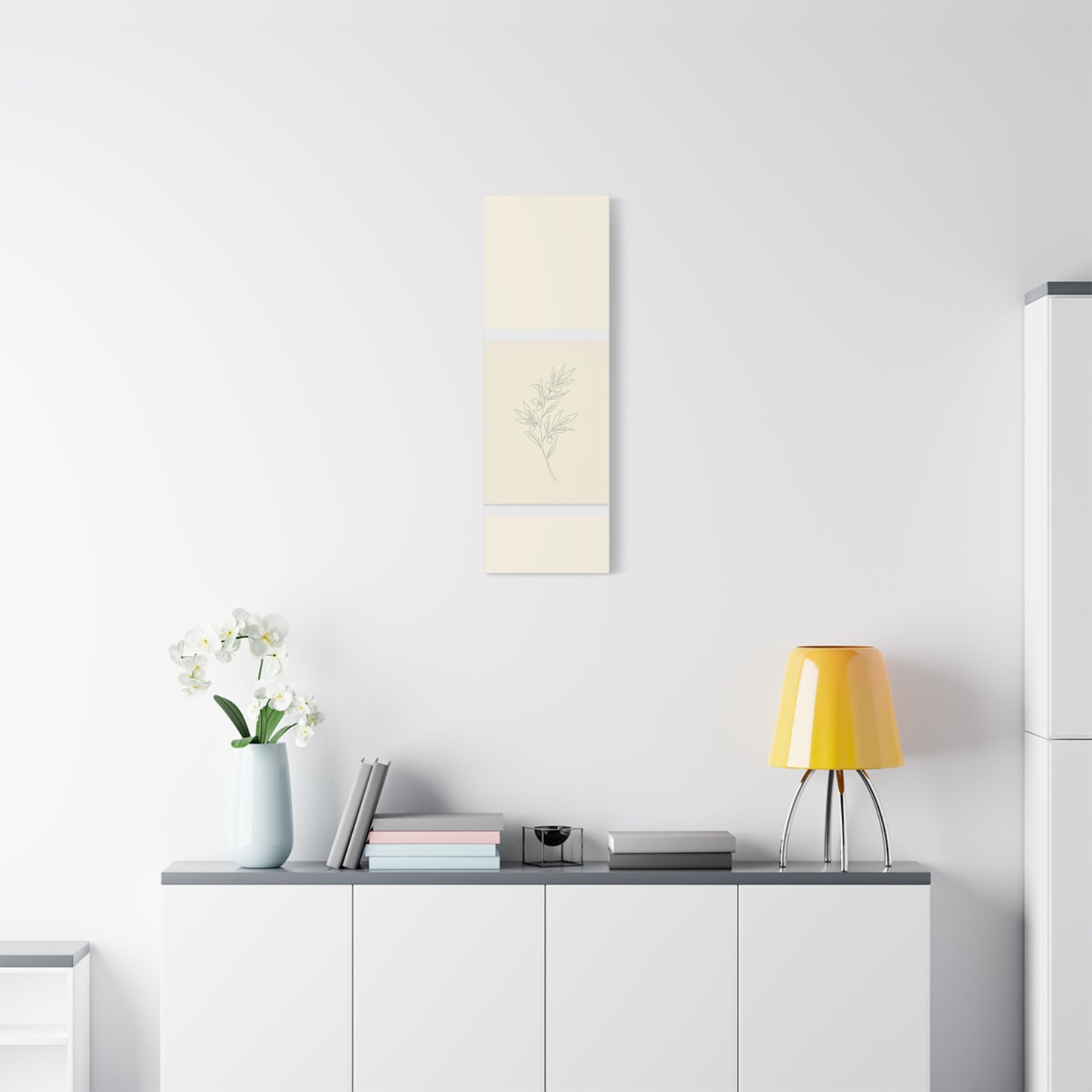 Olive Branch Minimalist Wall Art Canvas