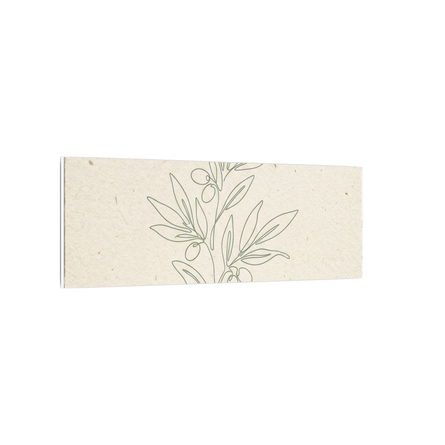 Olive Branch Minimalist Matte Canvas Wall Art
