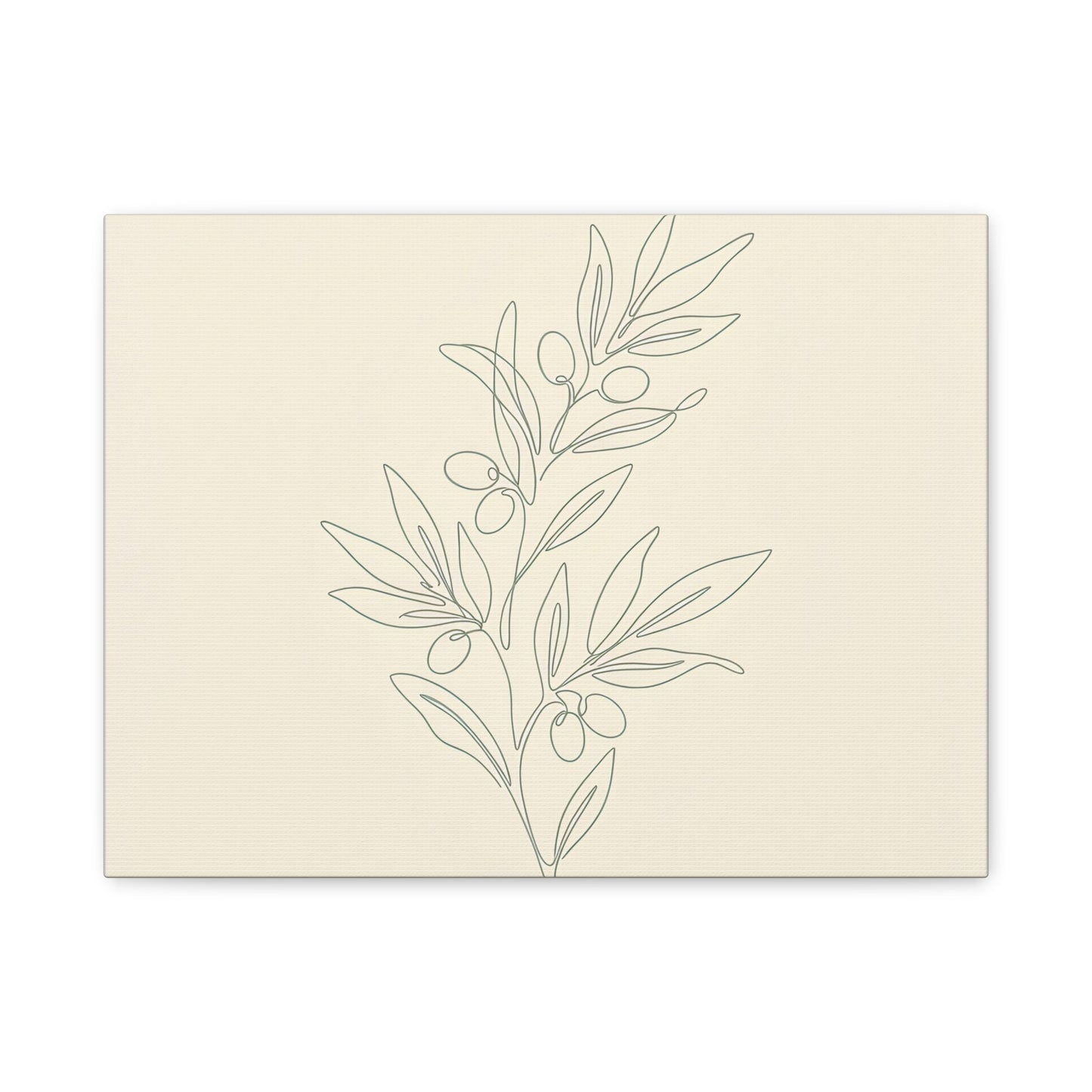 Olive Branch Minimalist Wall Art Canvas