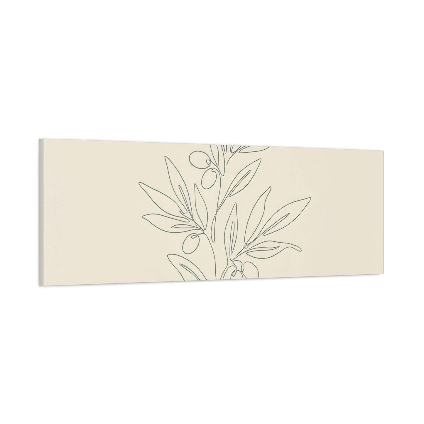 Olive Branch Minimalist Wall Art Canvas
