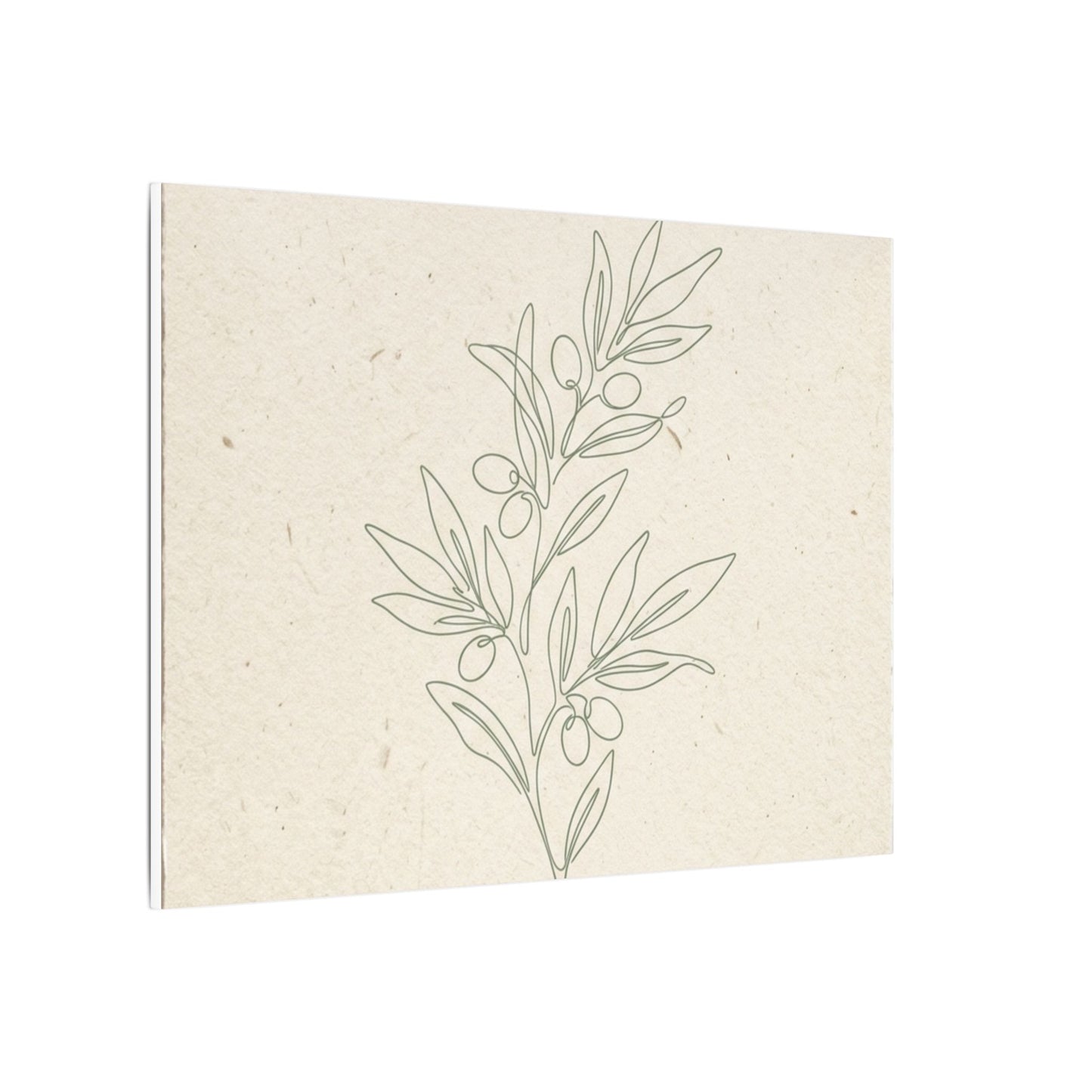 Olive Branch Minimalist Matte Canvas Wall Art