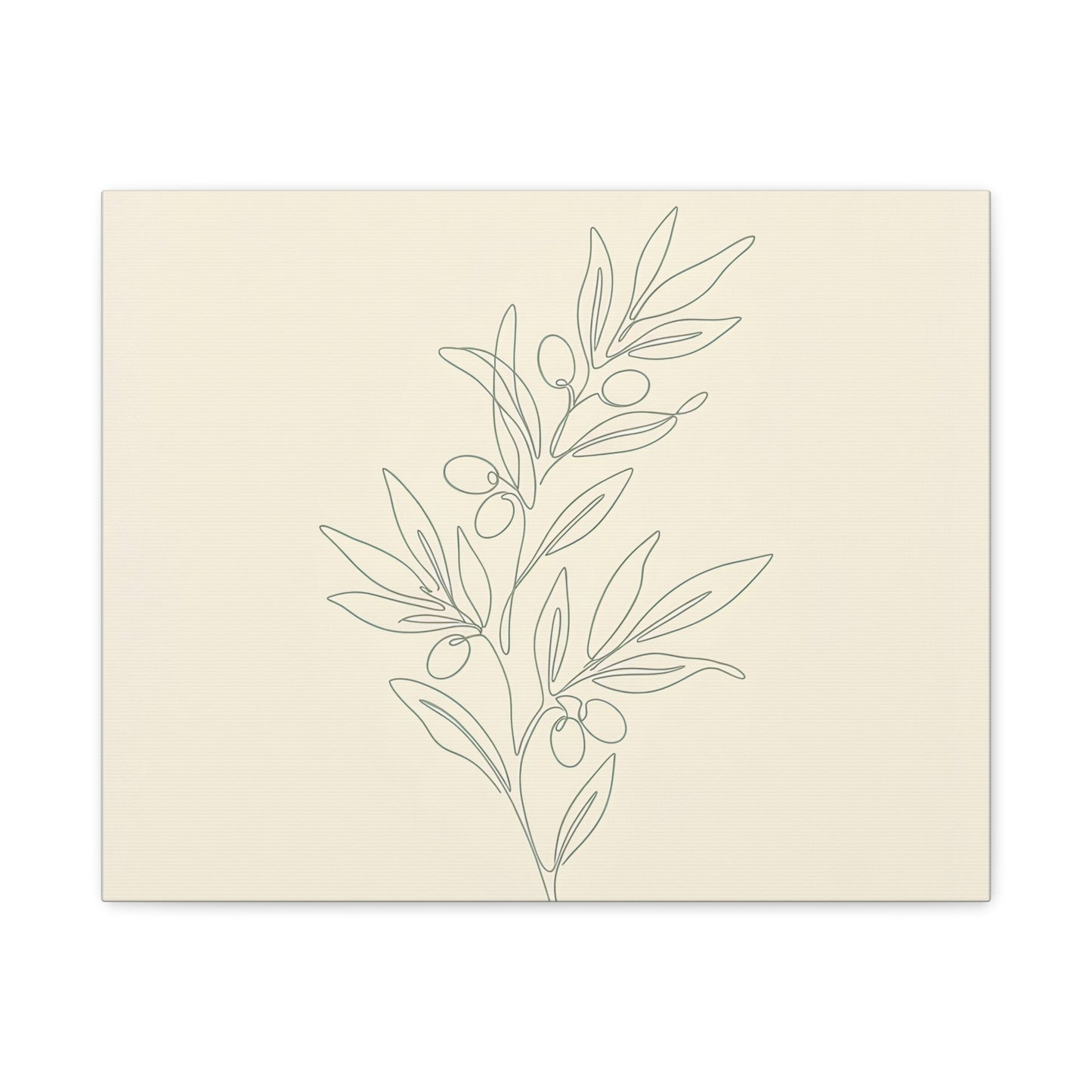 Olive Branch Minimalist Wall Art Canvas