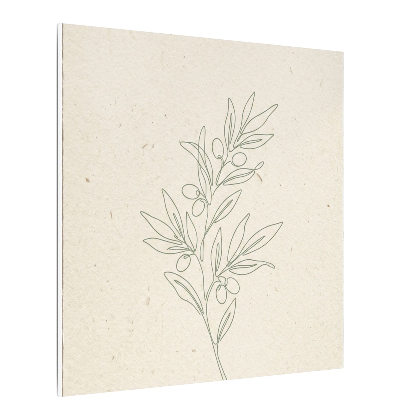 Olive Branch Minimalist Matte Canvas Wall Art