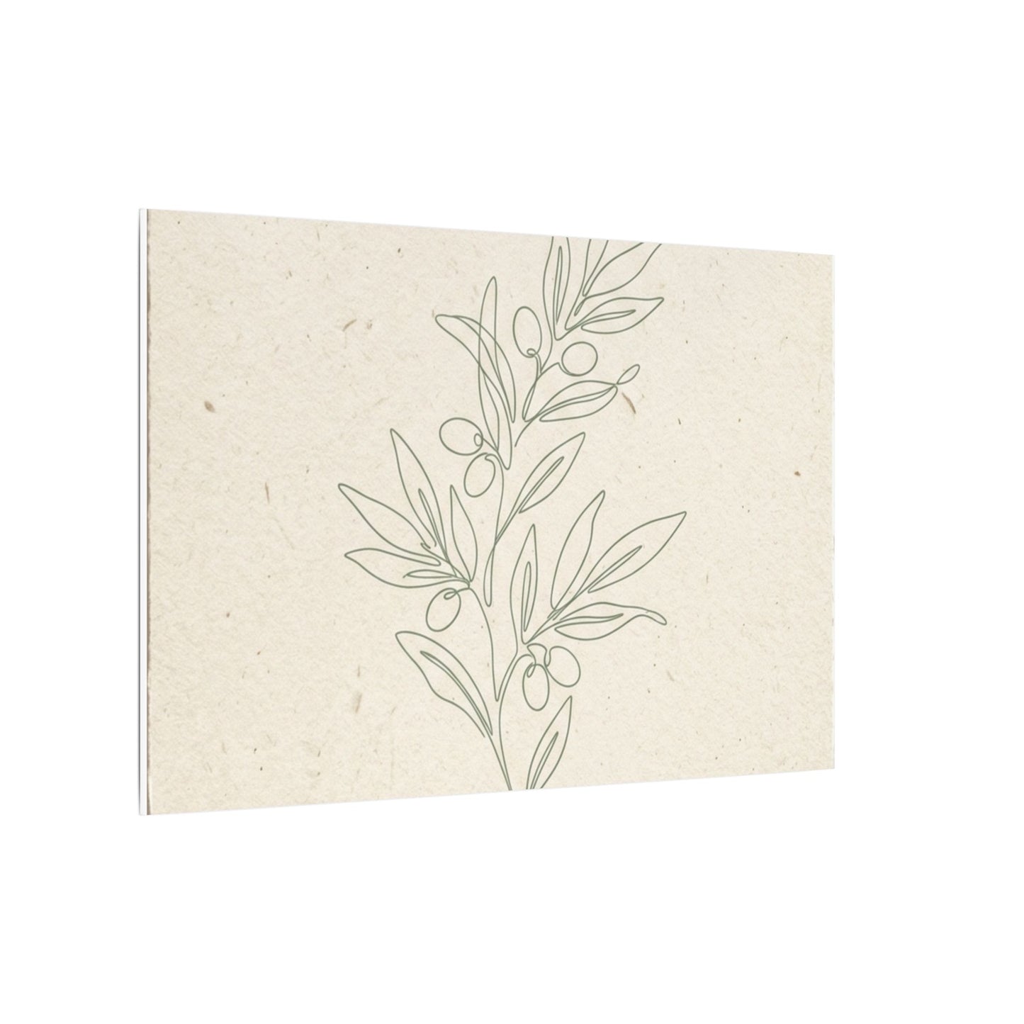 Olive Branch Minimalist Matte Canvas Wall Art