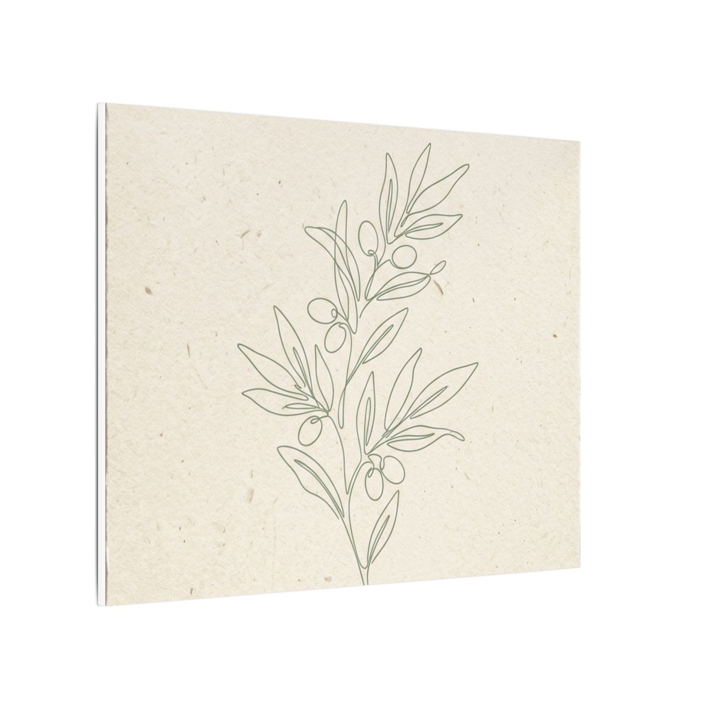 Olive Branch Minimalist Matte Canvas Wall Art