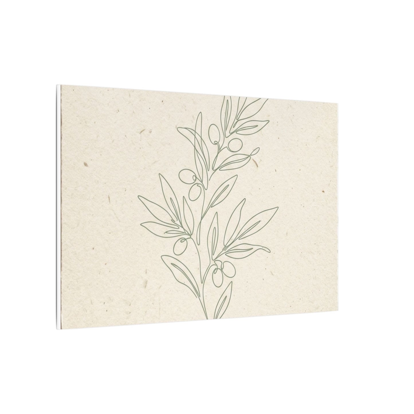 Olive Branch Minimalist Matte Canvas Wall Art