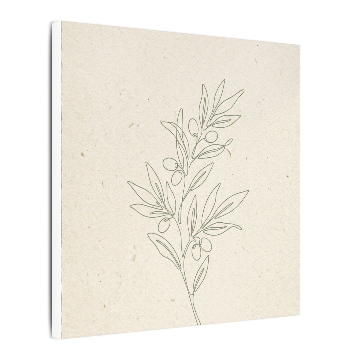 Olive Branch Minimalist Matte Canvas Wall Art
