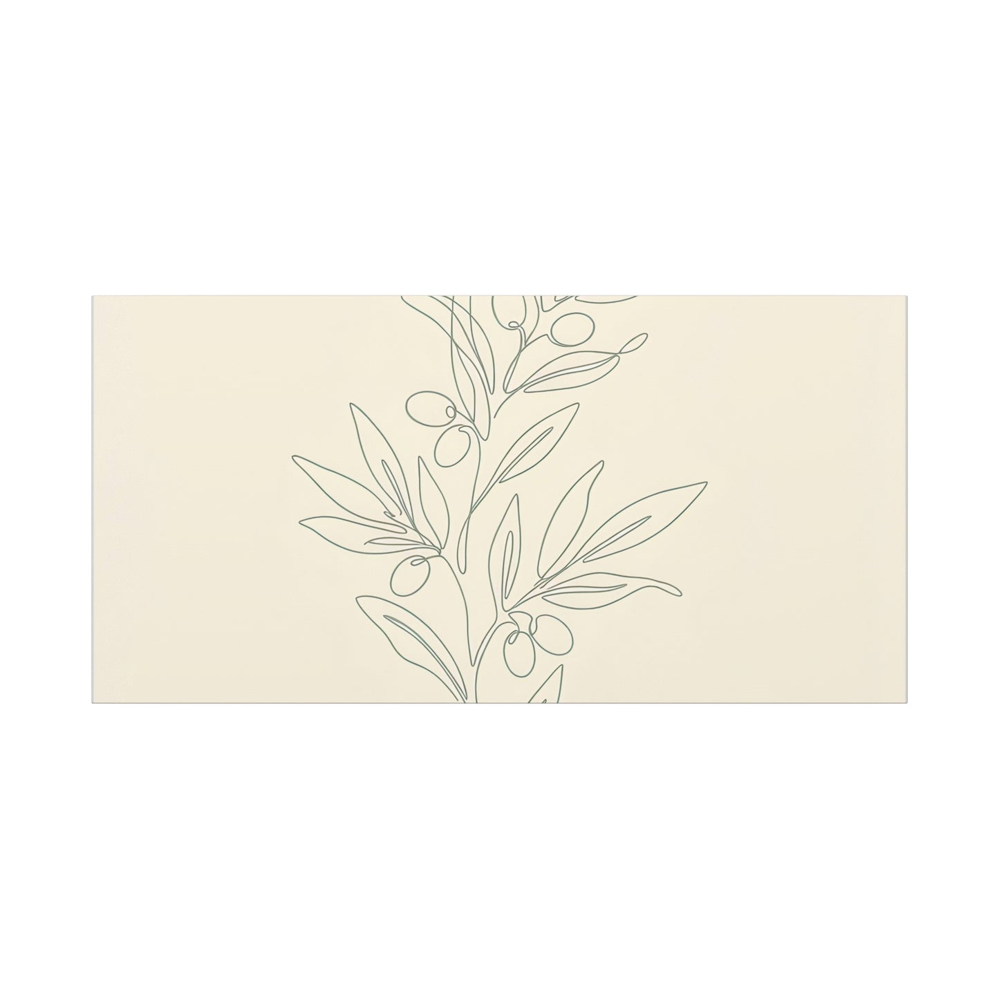 Olive Branch Minimalist Wall Art Canvas