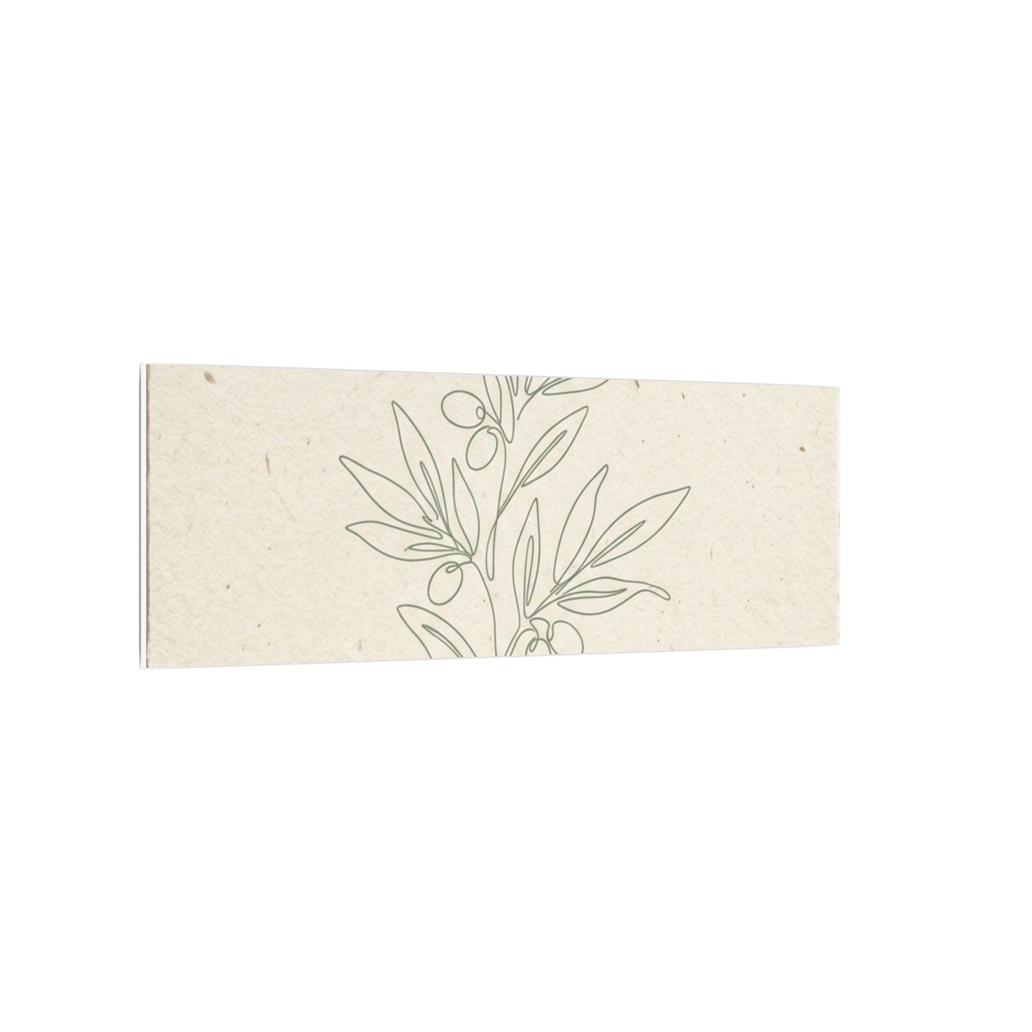 Olive Branch Minimalist Matte Canvas Wall Art