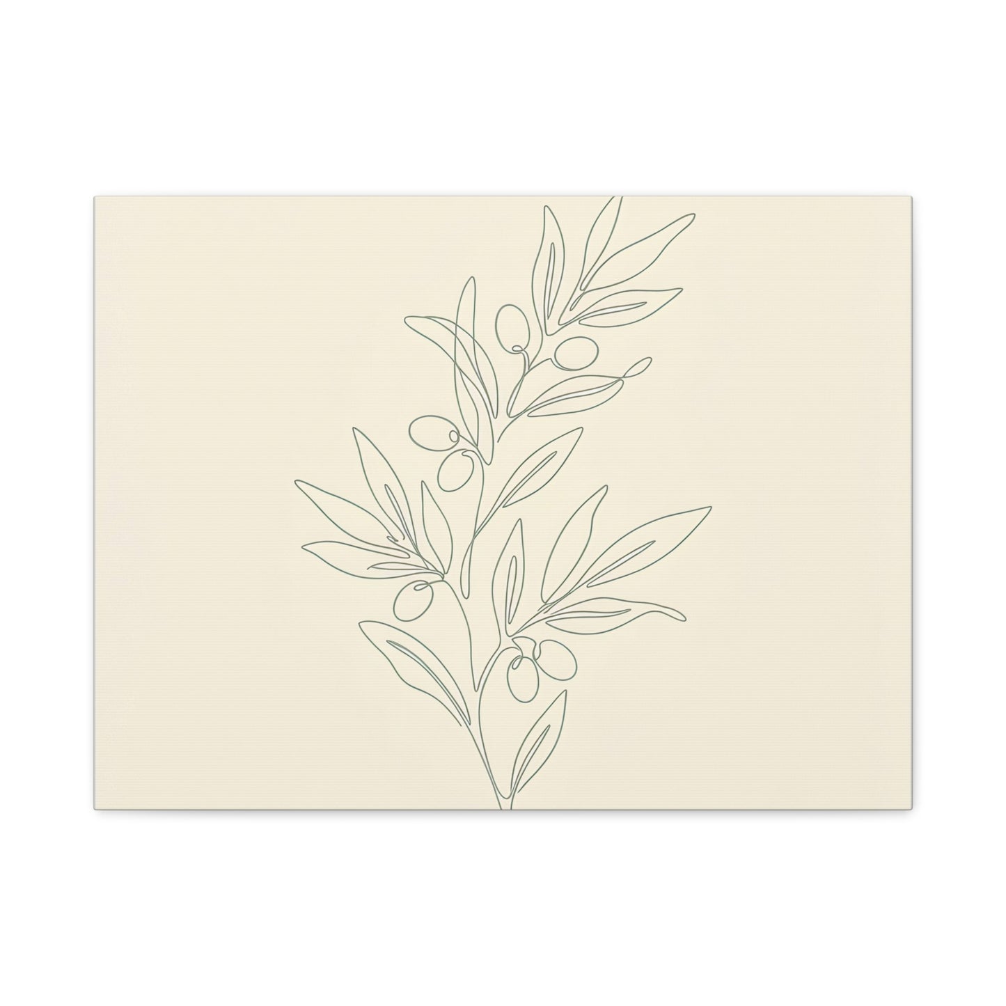 Olive Branch Minimalist Wall Art Canvas
