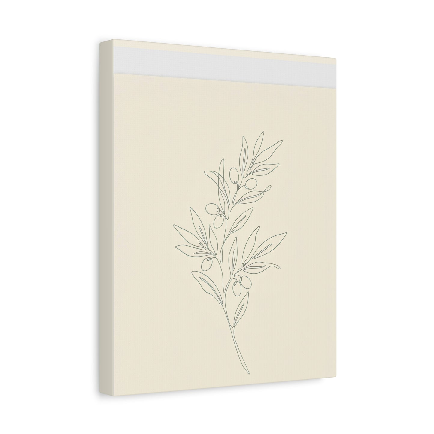 Olive Branch Minimalist Wall Art Canvas