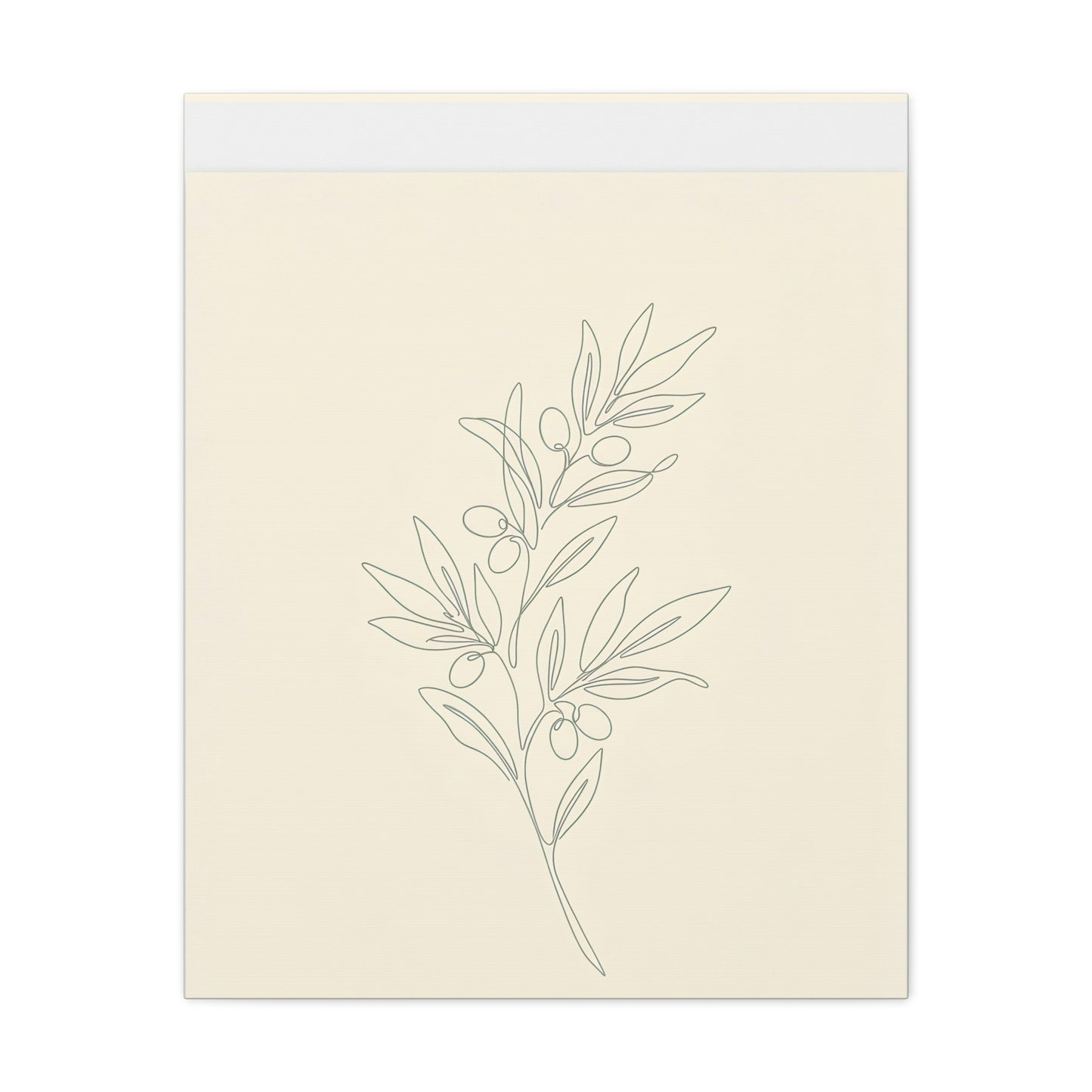 Olive Branch Minimalist Wall Art Canvas