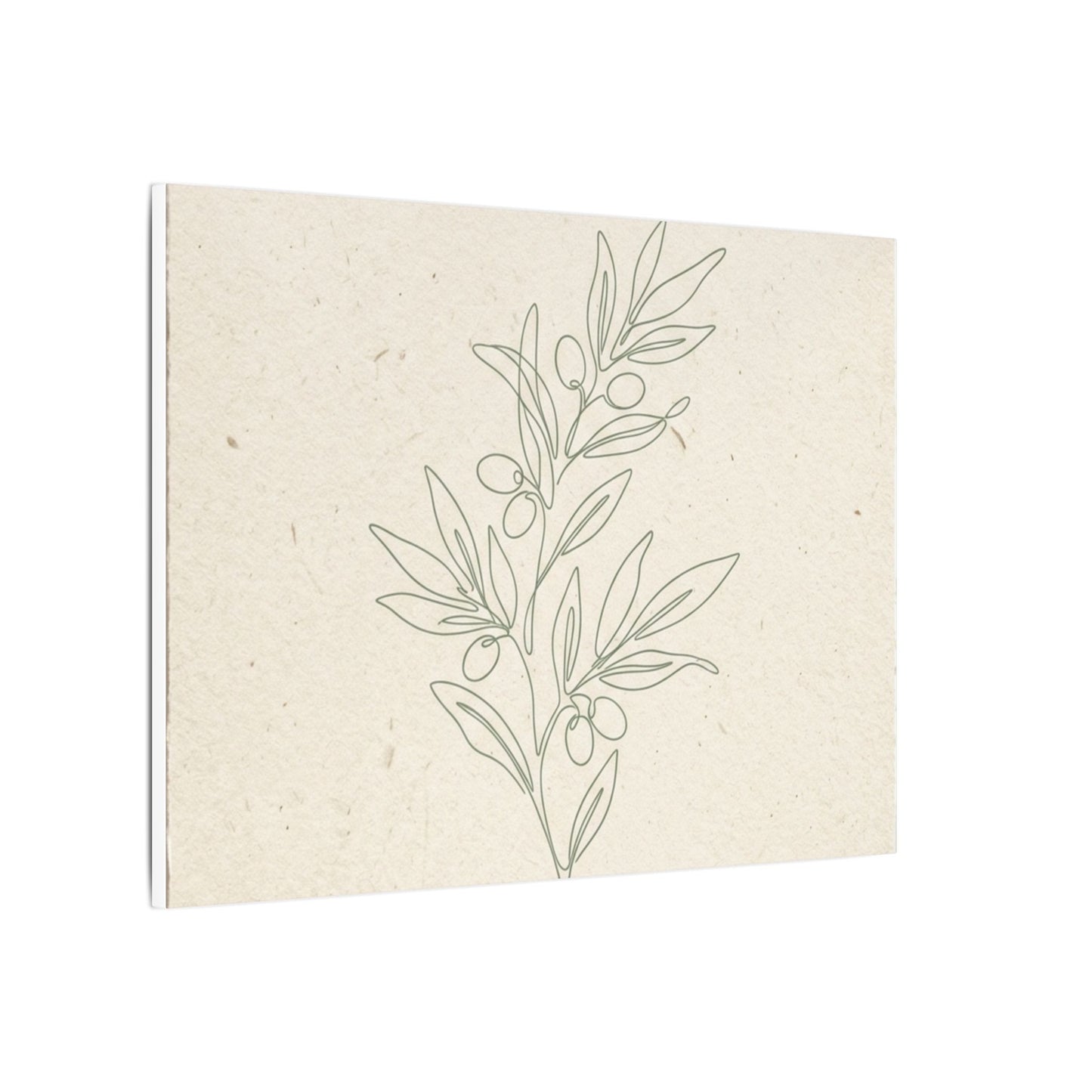 Olive Branch Minimalist Matte Canvas Wall Art