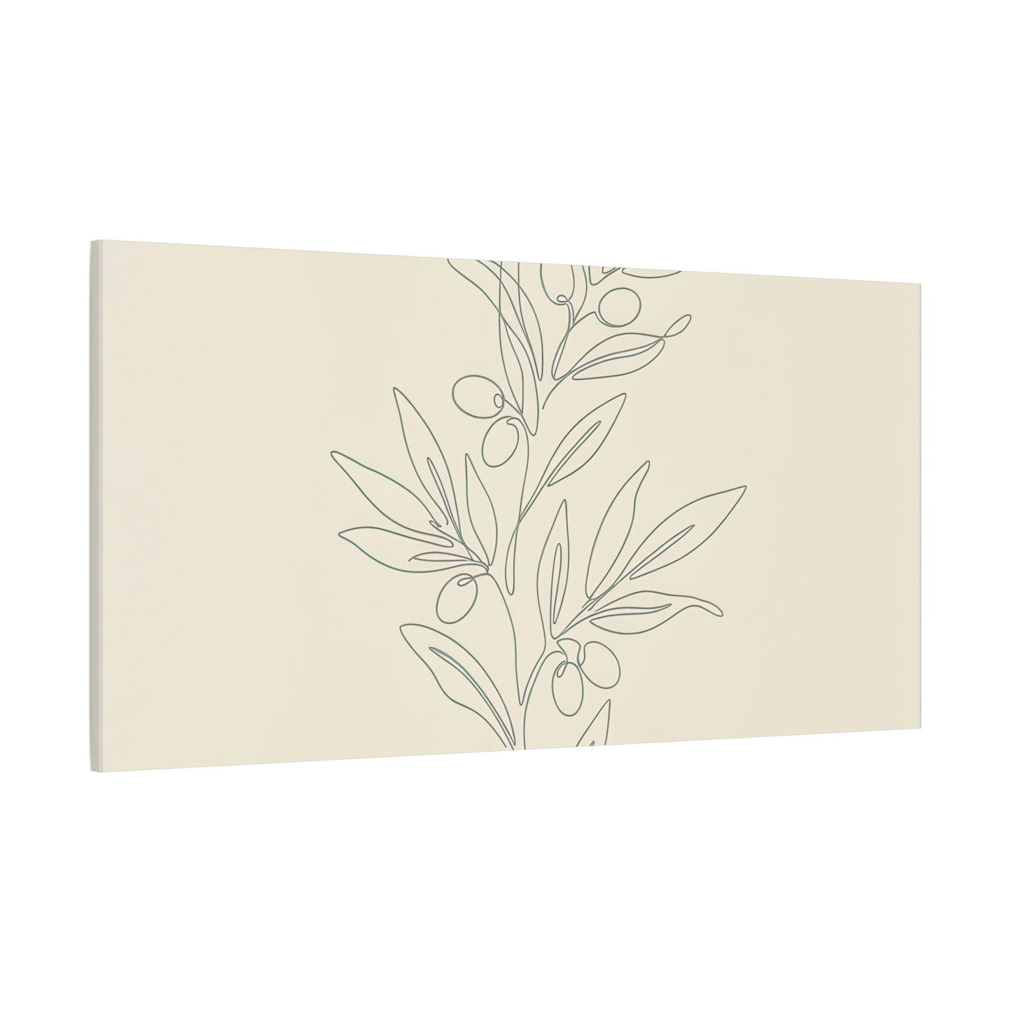 Olive Branch Minimalist Wall Art Canvas
