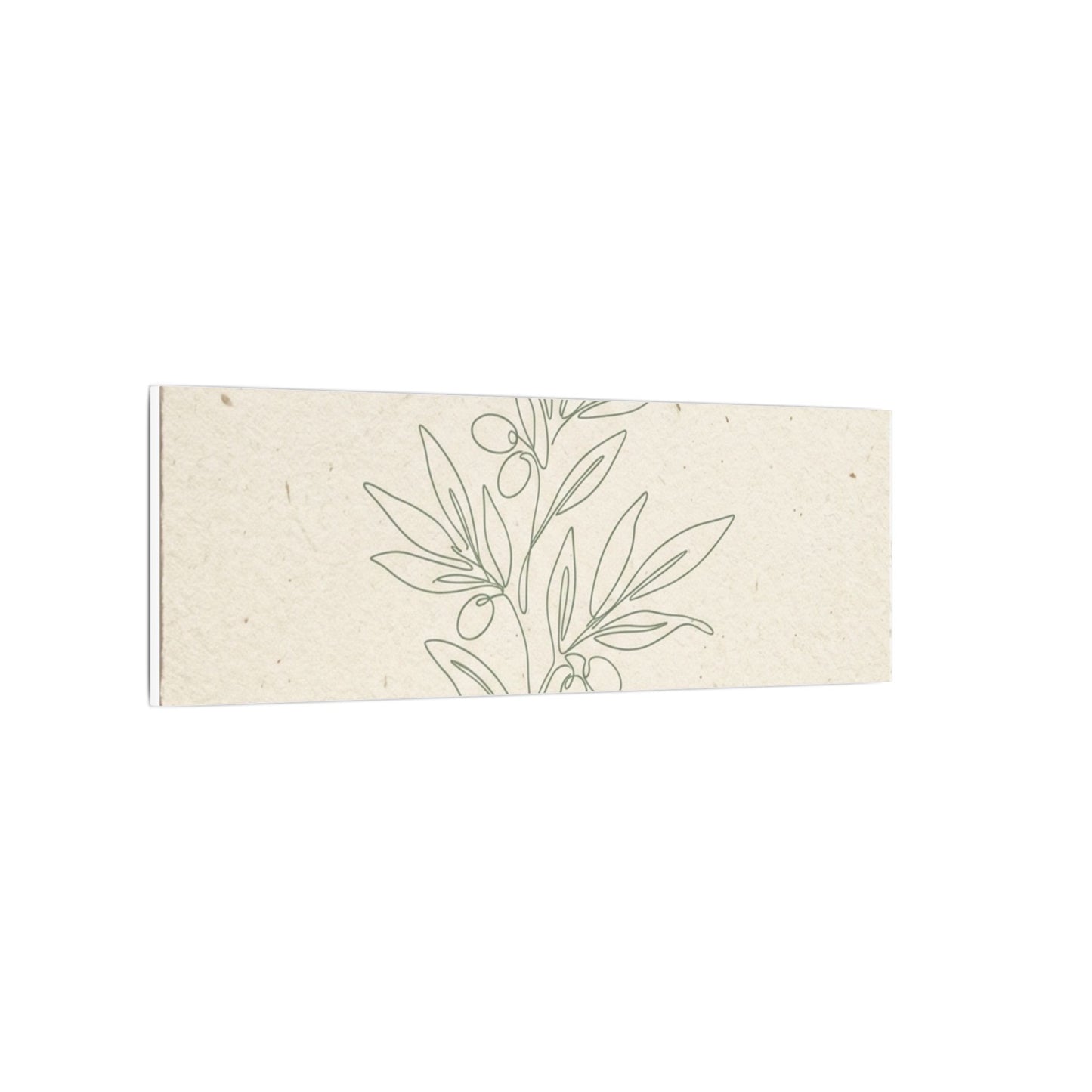 Olive Branch Minimalist Matte Canvas Wall Art