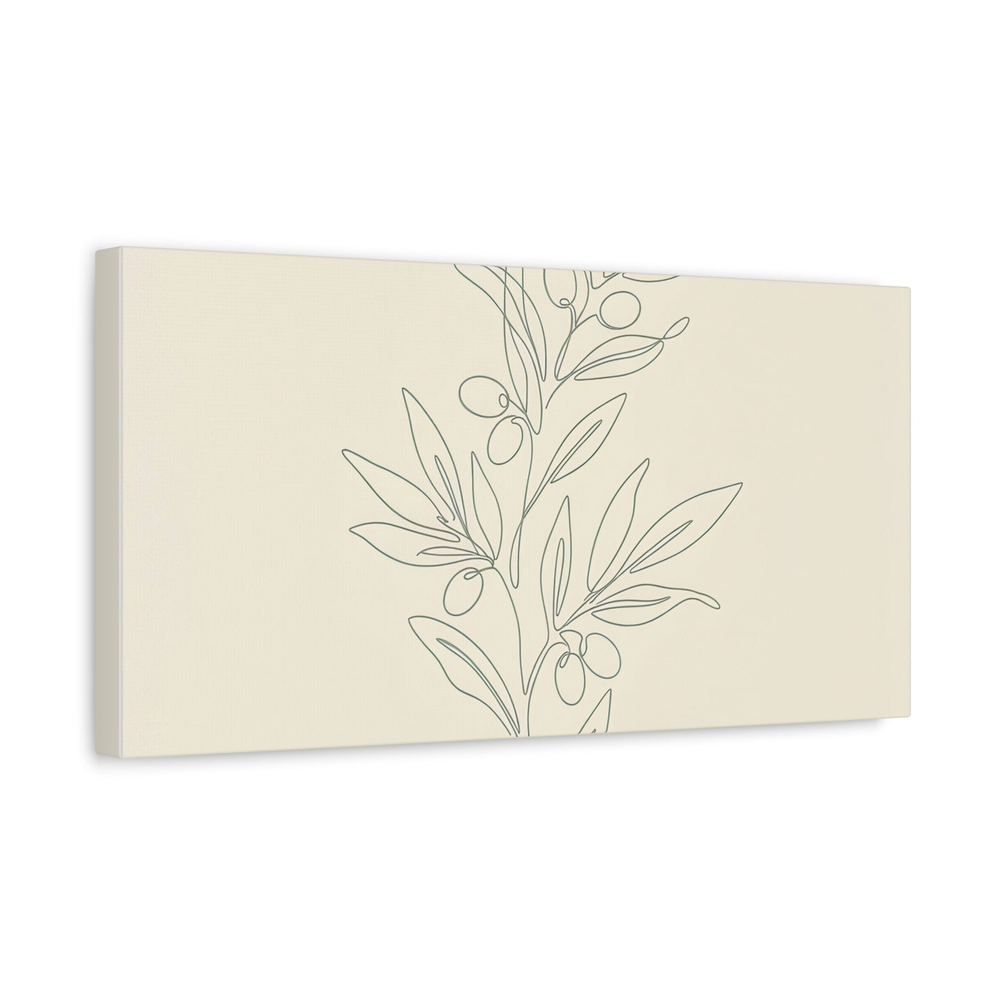 Olive Branch Minimalist Wall Art Canvas