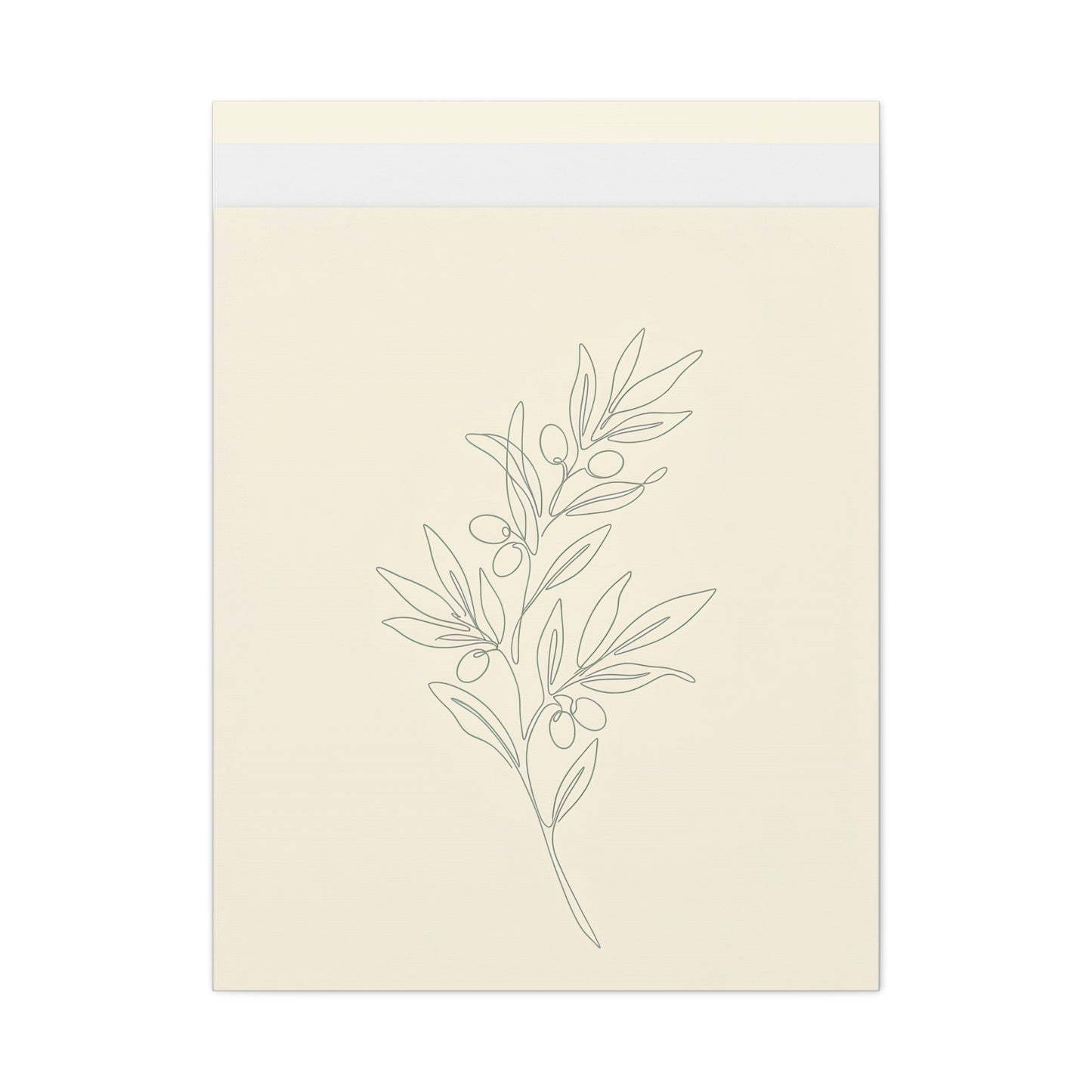 Olive Branch Minimalist Wall Art Canvas
