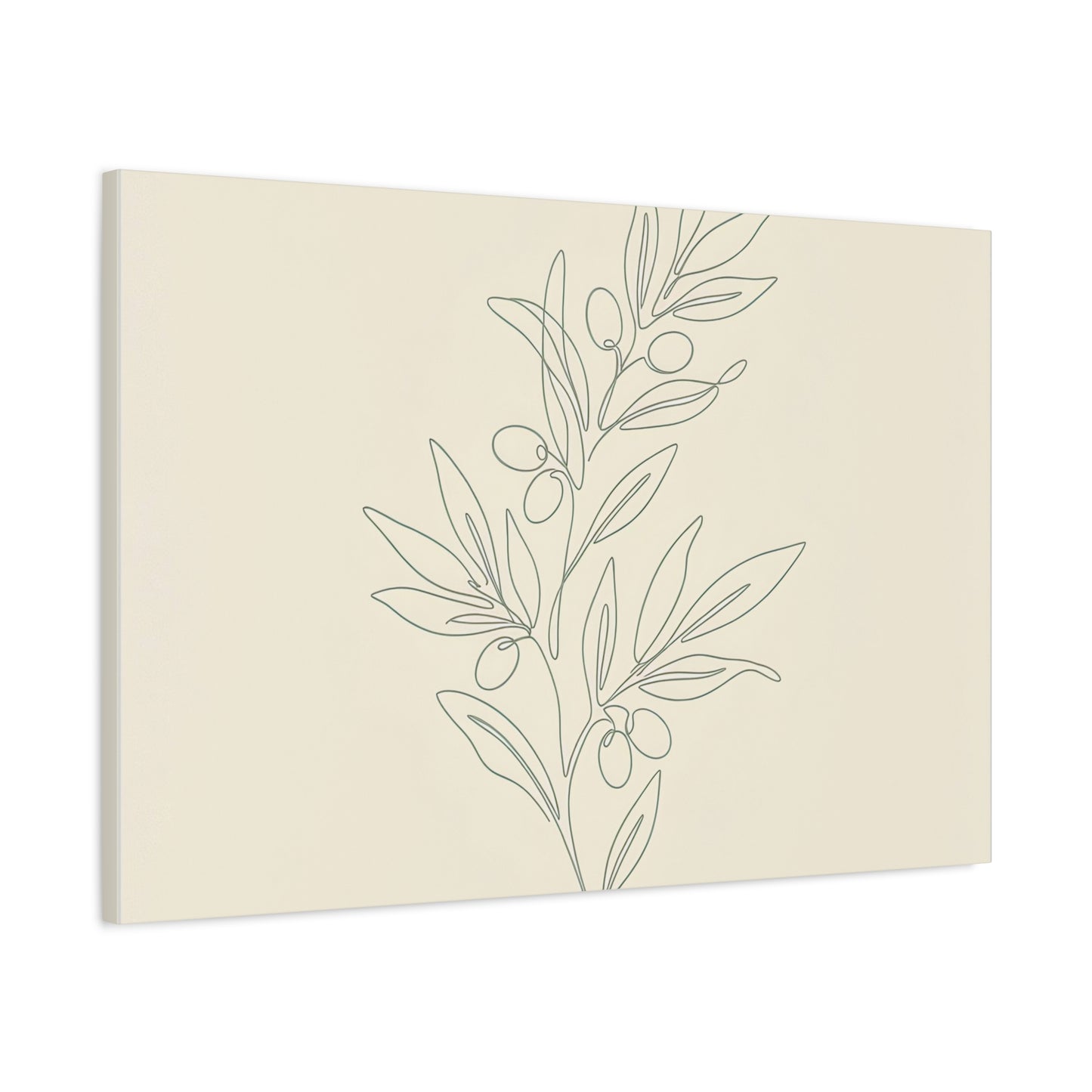 Olive Branch Minimalist Wall Art Canvas