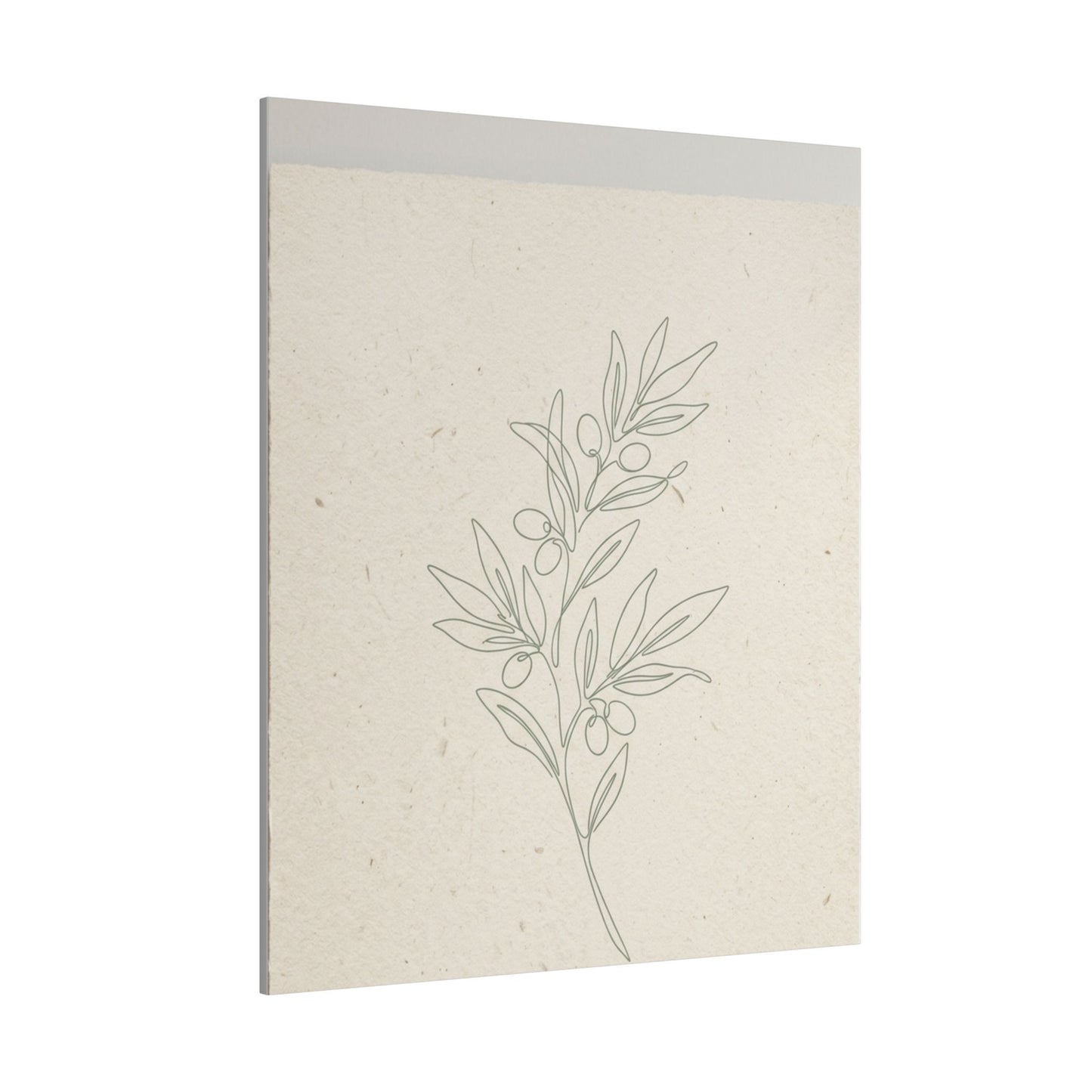 Olive Branch Minimalist Matte Canvas Wall Art