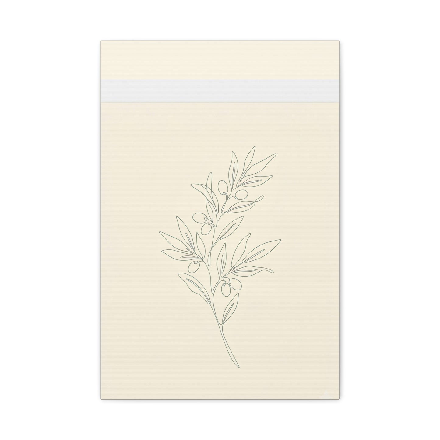 Olive Branch Minimalist Wall Art Canvas