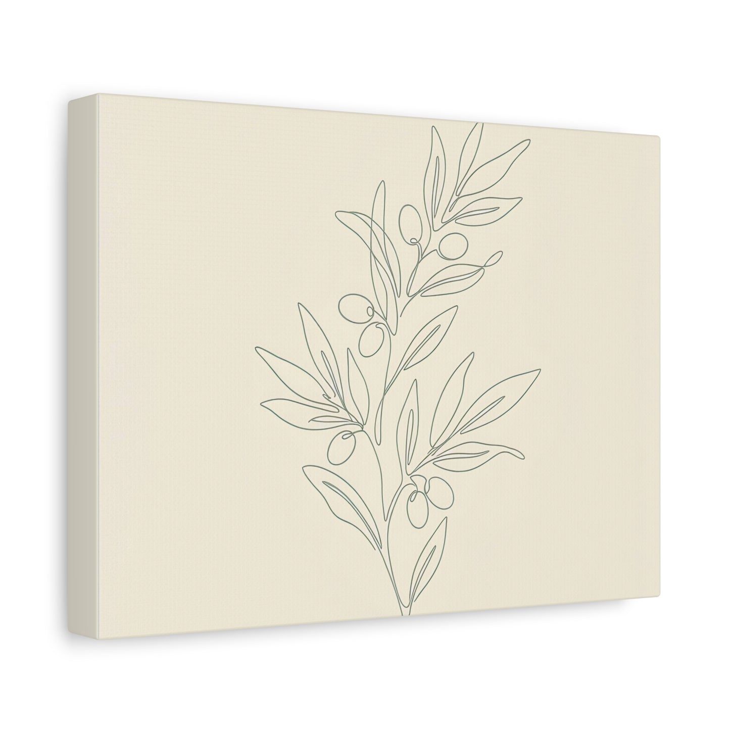 Olive Branch Minimalist Wall Art Canvas